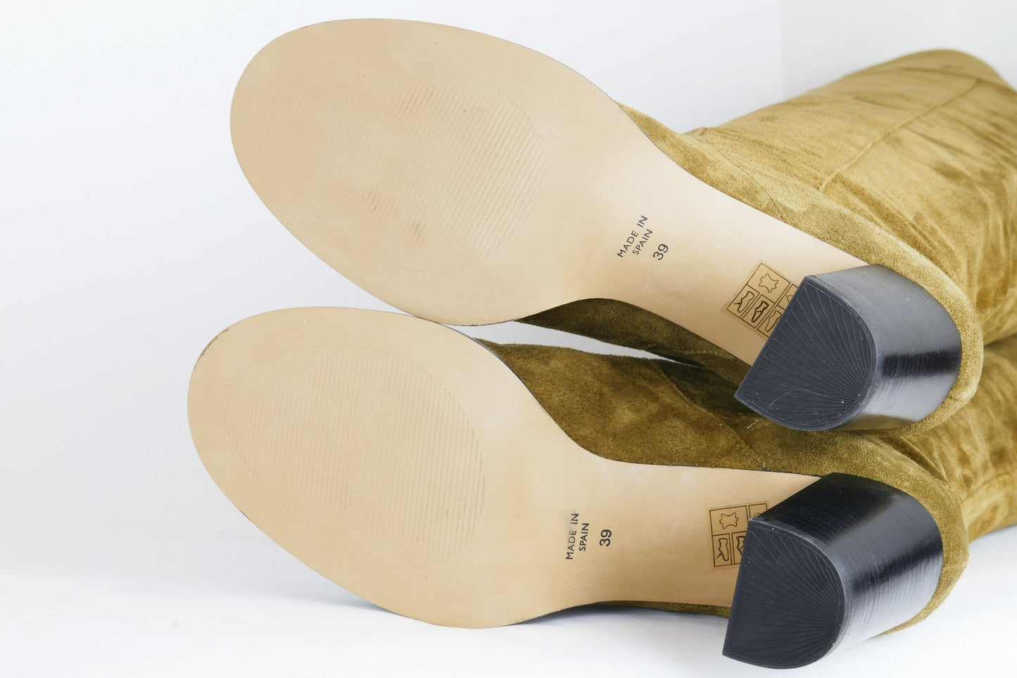 BUUTS Topshop Overknees Wildleder oliv 114002-9