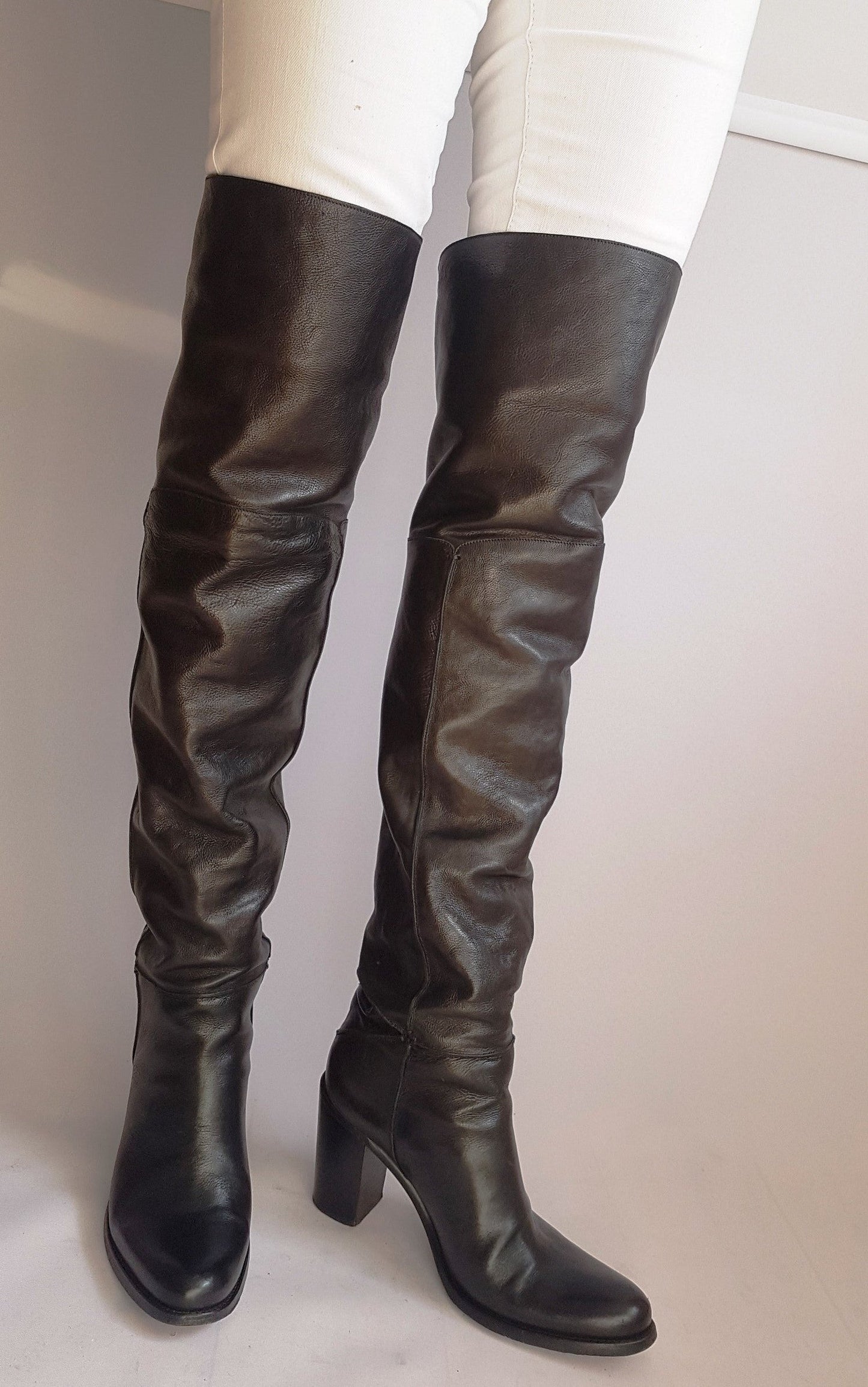 BUUTS Sartore Overknees Leder schwarz 115001-13