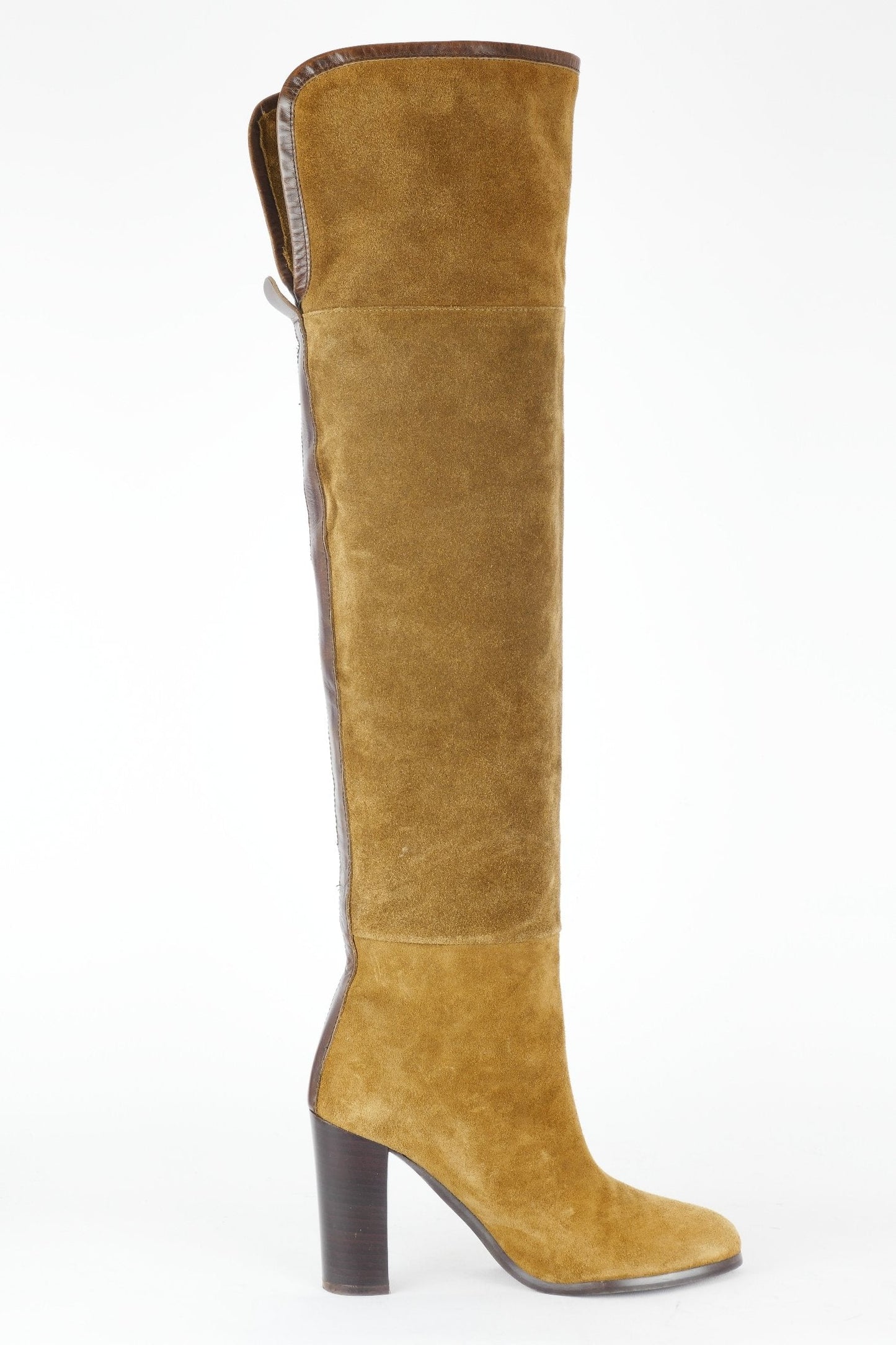 BUUTS Zara Overknees Wildleder oliv 117022-3