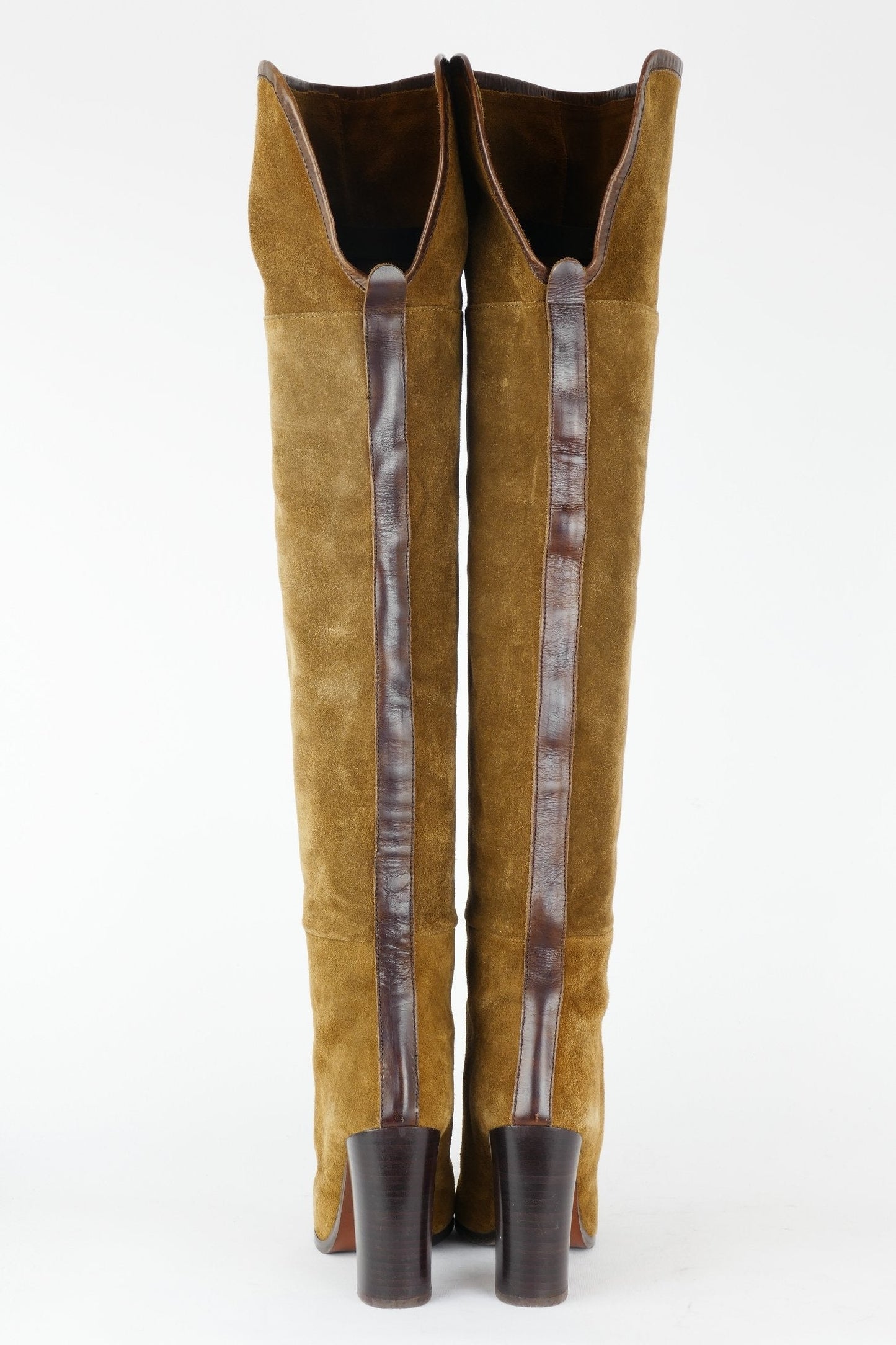 BUUTS Zara Overknees Wildleder oliv 117022-5