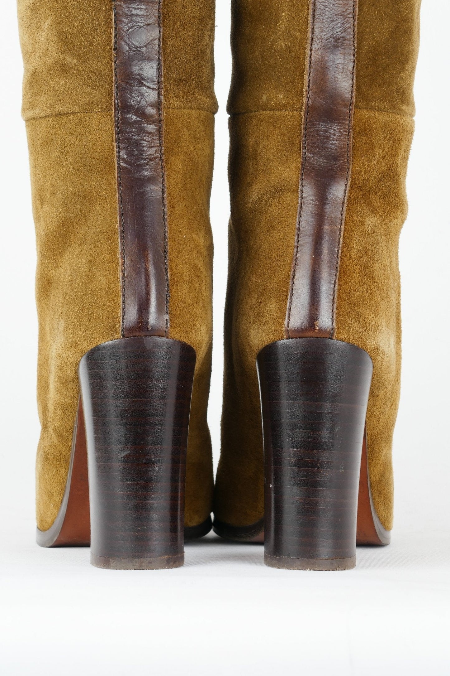 BUUTS Zara Overknees Wildleder oliv 117022-6