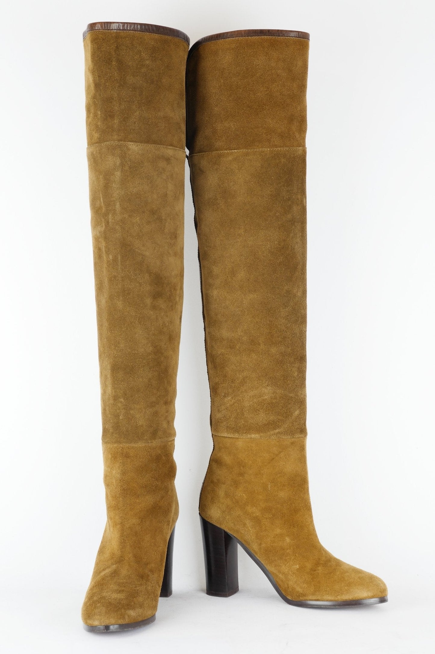 BUUTS Zara Overknees Wildleder oliv 117022-7