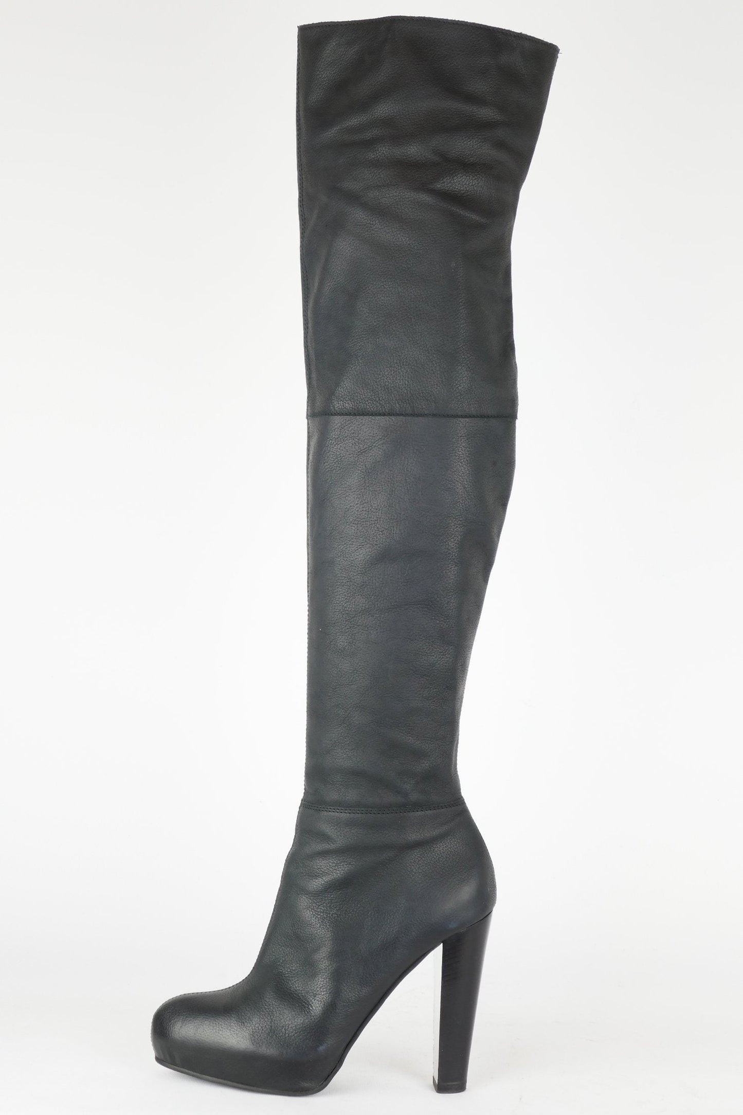 BUUTS Stefanel Overknees Leder schwarz 118019-1