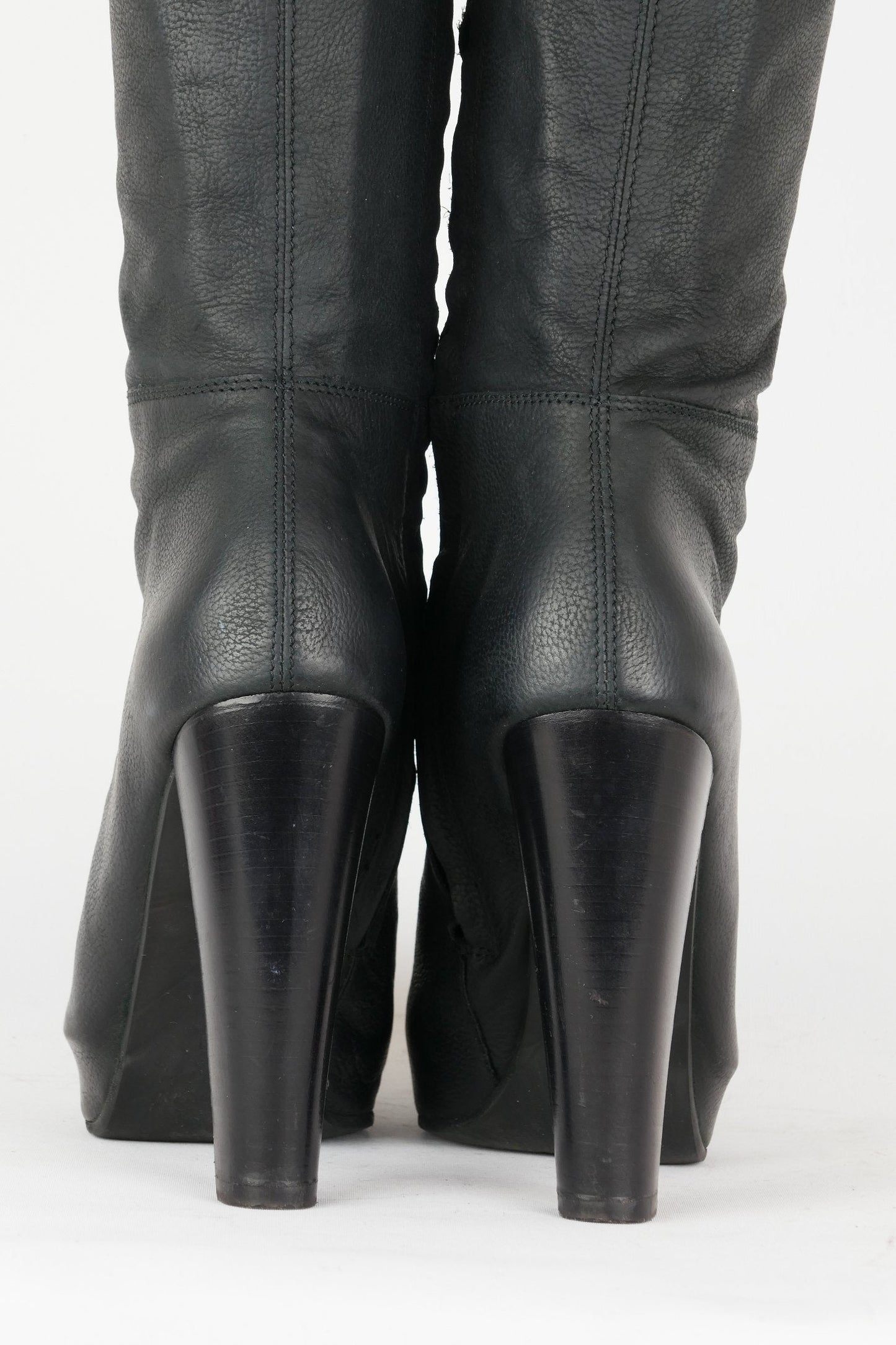 BUUTS Stefanel Overknees Leder schwarz 118019-7