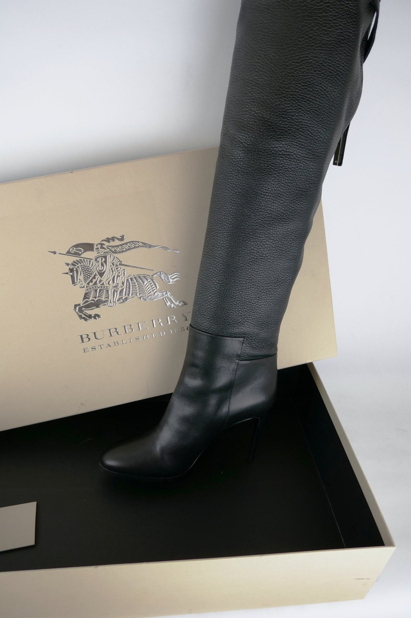 Hohe Stiefel Leder schwarz