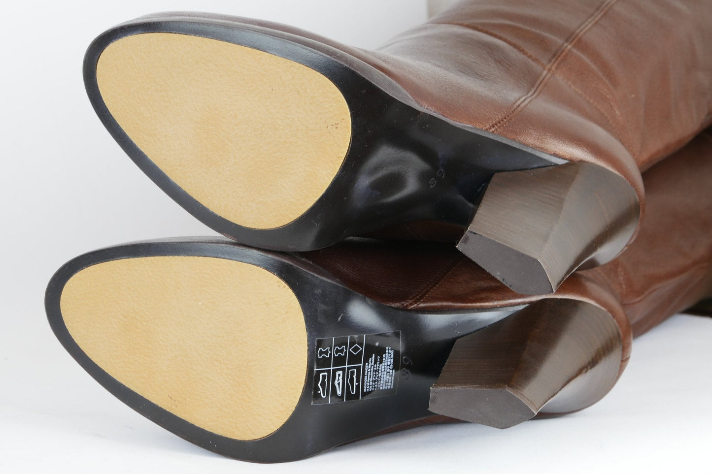 BUUTS H&M Hohe Stiefel Leder mittelbraun 118035-10