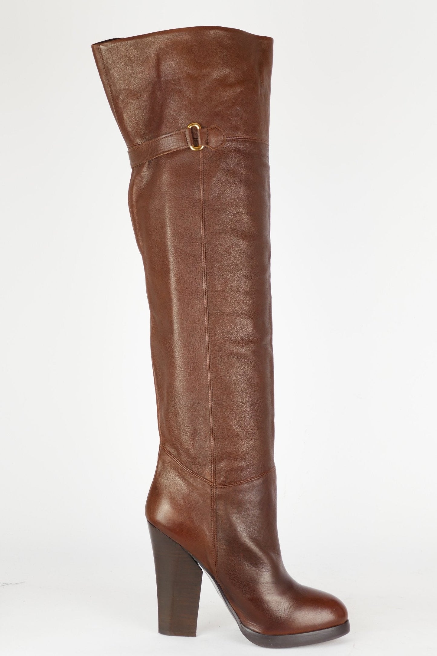 BUUTS H&M Hohe Stiefel Leder mittelbraun 118035-3
