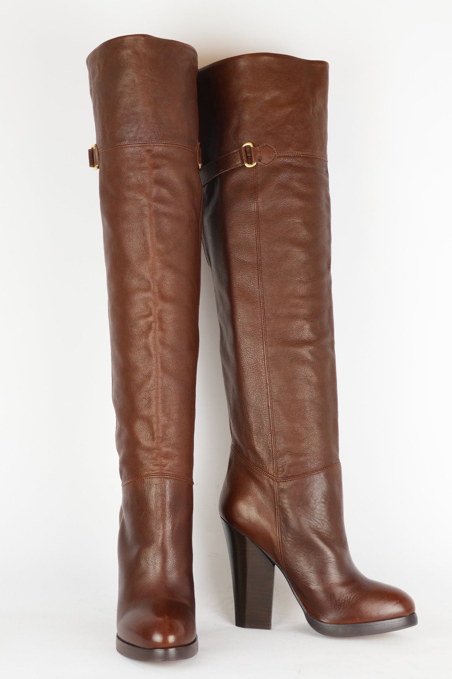 BUUTS H&M Hohe Stiefel Leder mittelbraun 118035-6
