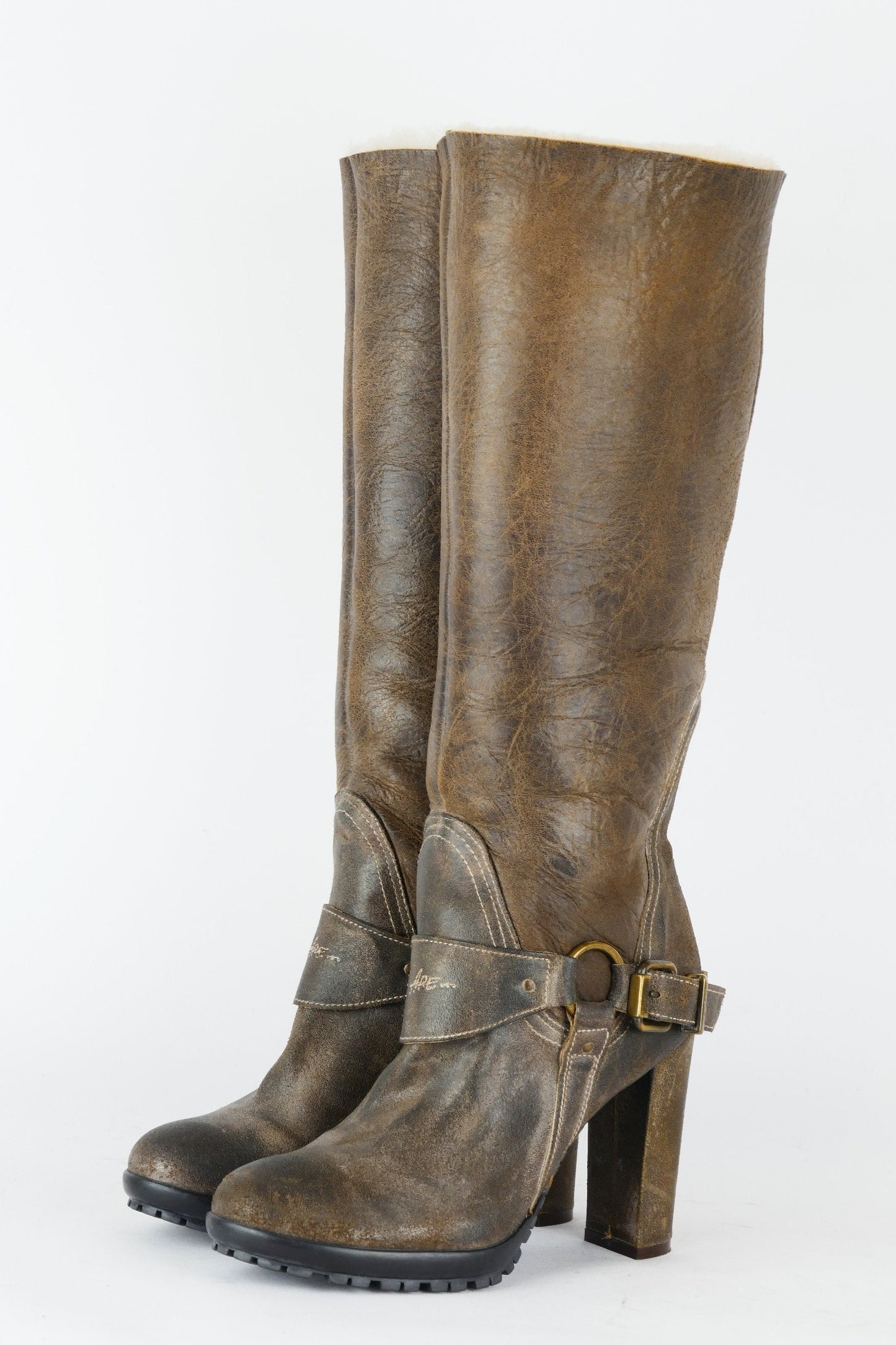 BUUTS We are Stiefel Leder oliv 118036-2