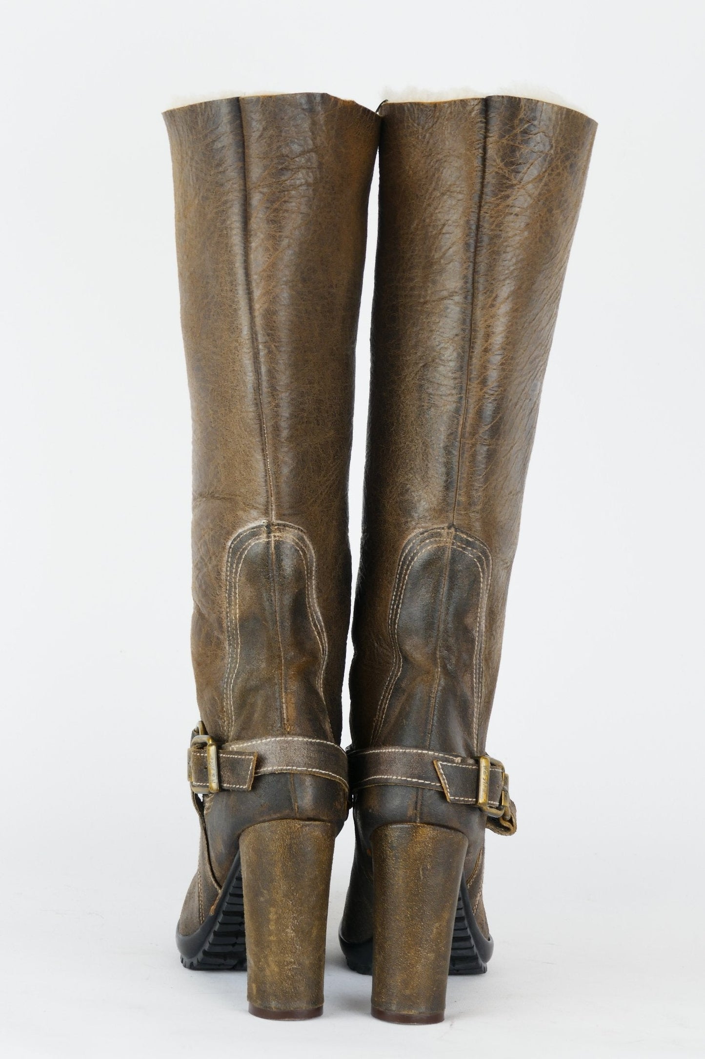 BUUTS We are Stiefel Leder oliv 118036-5
