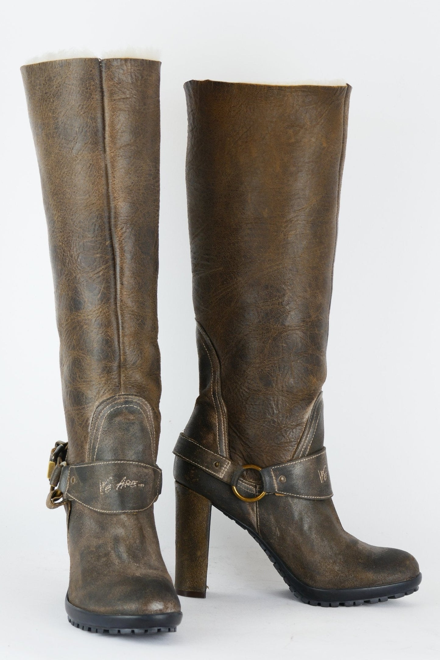 BUUTS We are Stiefel Leder oliv 118036-6
