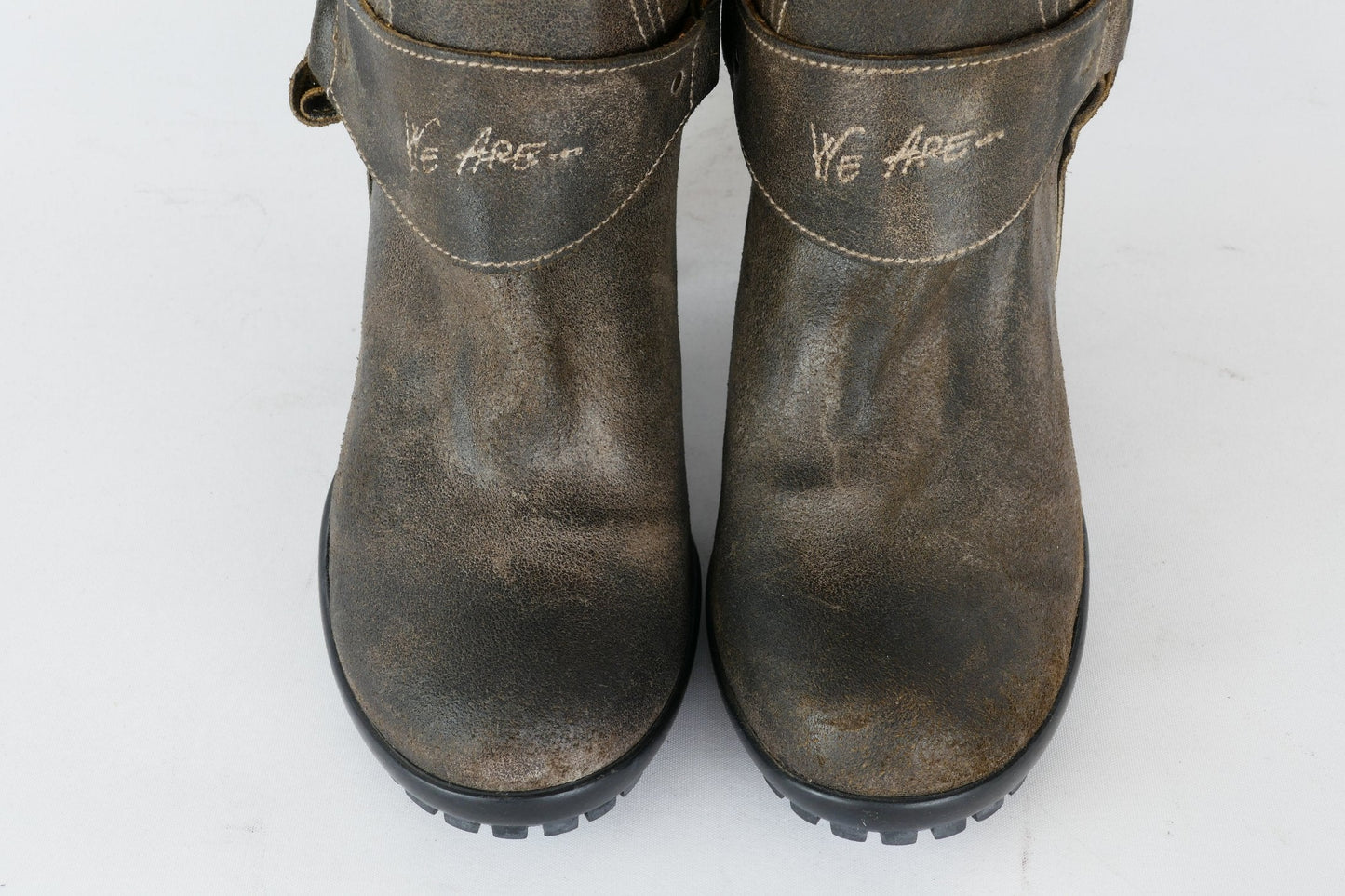 BUUTS We are Stiefel Leder oliv 118036-9