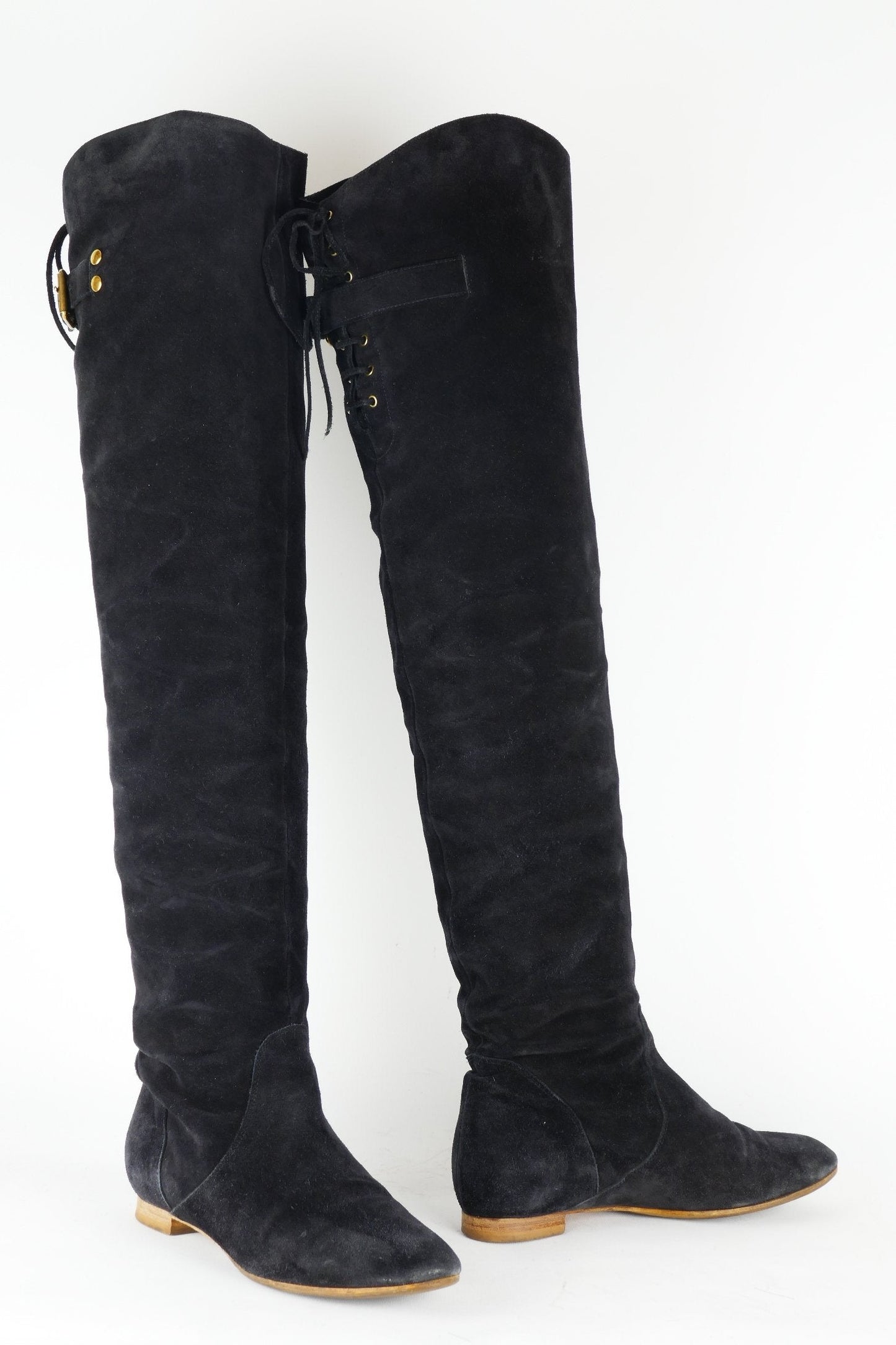 BUUTS Chloé Vintage-Stiefel Wildleder schwarz 118047-7