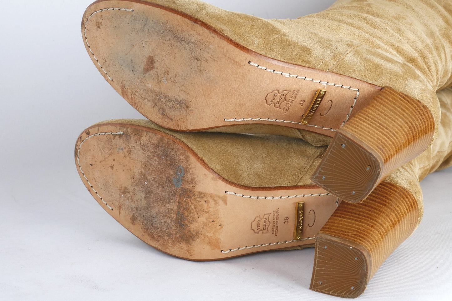 BUUTS Vkingas Overknees Wildleder beige 118056-11