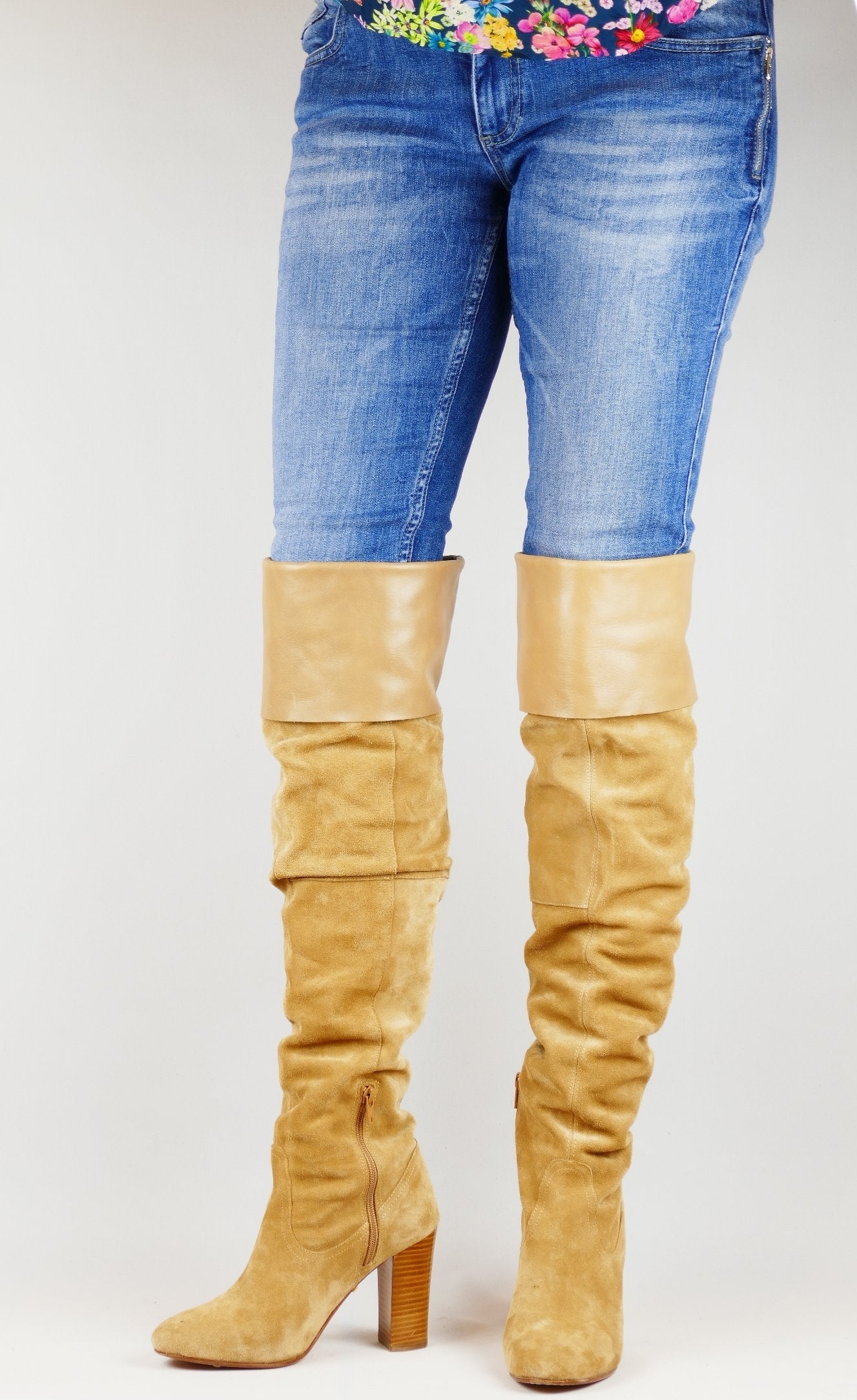 BUUTS Vkingas Overknees Wildleder beige 118056-13