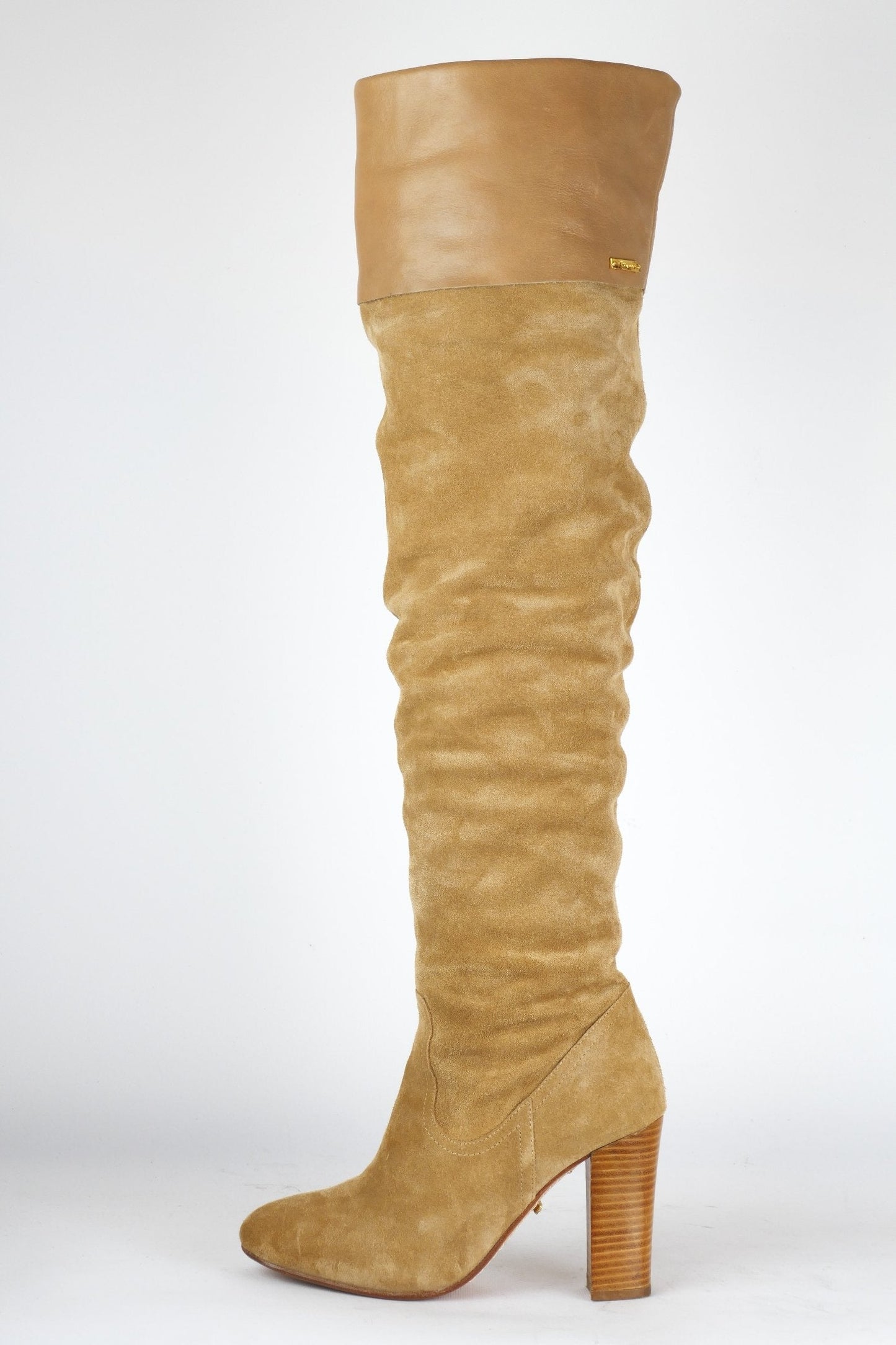 BUUTS Vkingas Overknees Wildleder beige 118056-1