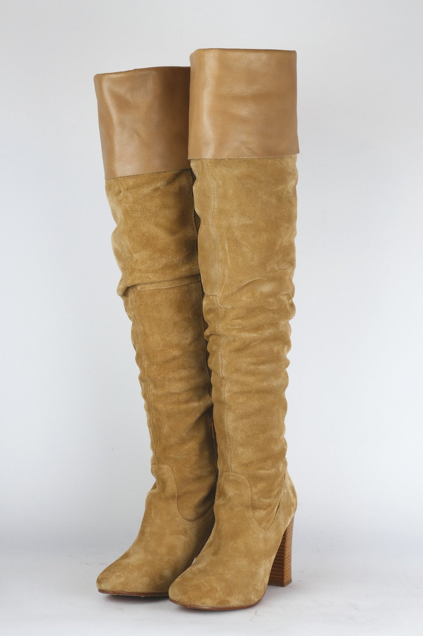 BUUTS Vkingas Overknees Wildleder beige 118056-2