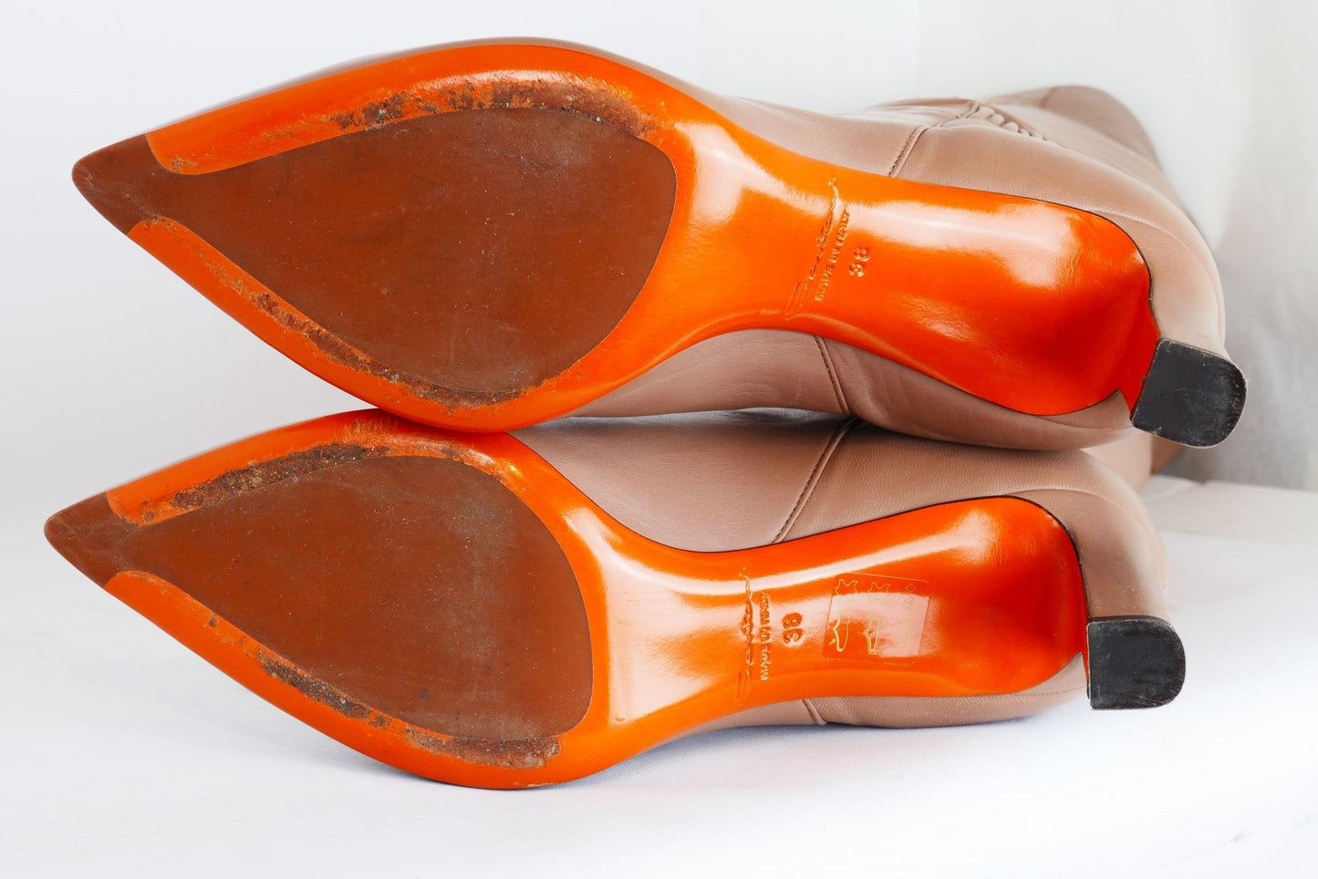 BUUTS Santoni Overknees Leder camel 220007-10