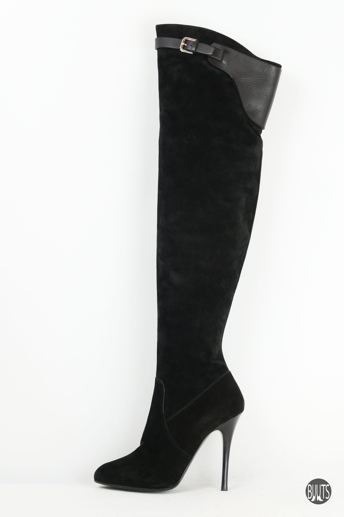 BUUTS Ralph Lauren Collection Overknees Wildleder schwarz 221005-1