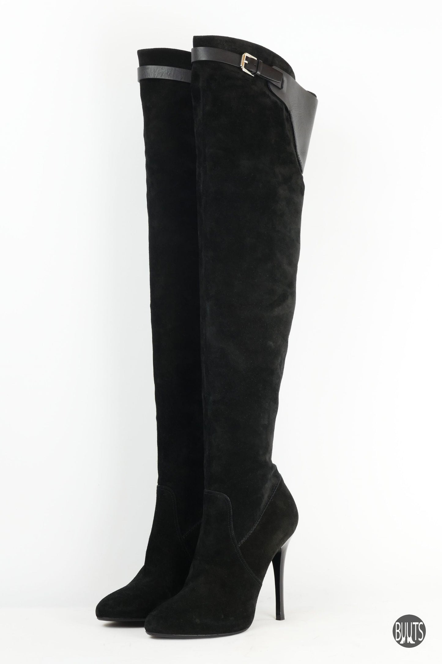 BUUTS Ralph Lauren Collection Overknees Wildleder schwarz 221005-2