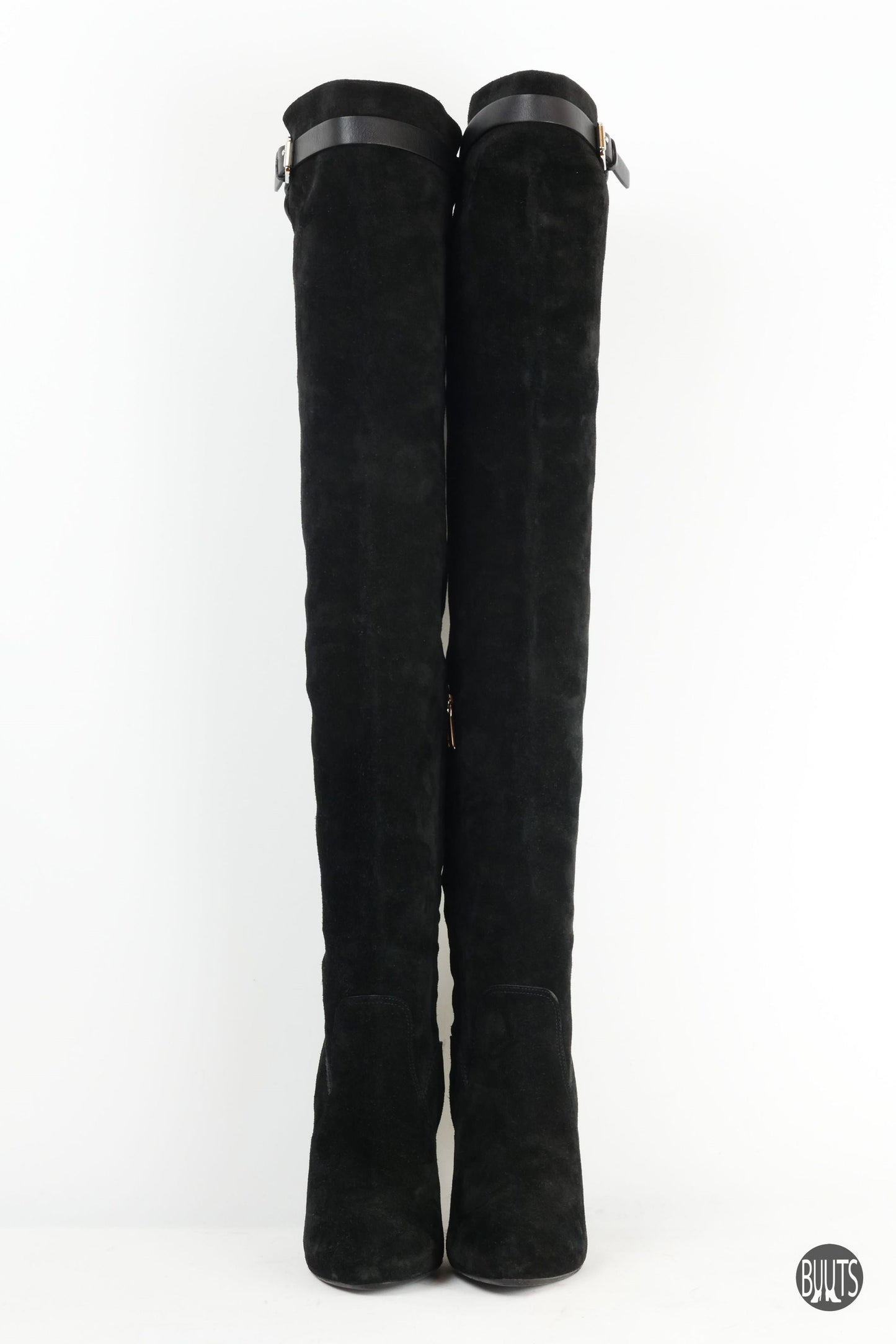 BUUTS Ralph Lauren Collection Overknees Wildleder schwarz 221005-3