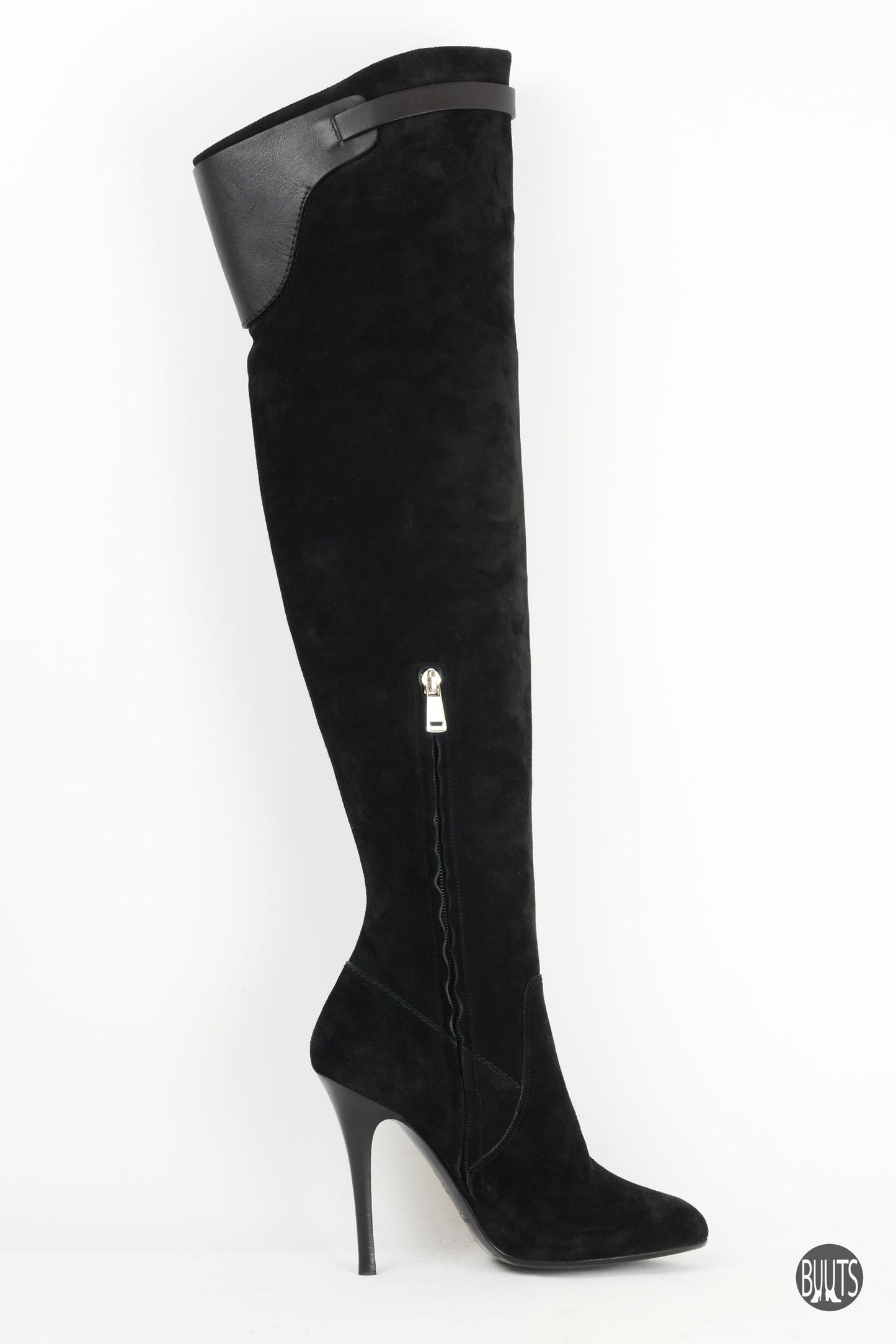 BUUTS Ralph Lauren Collection Overknees Wildleder schwarz 221005-6