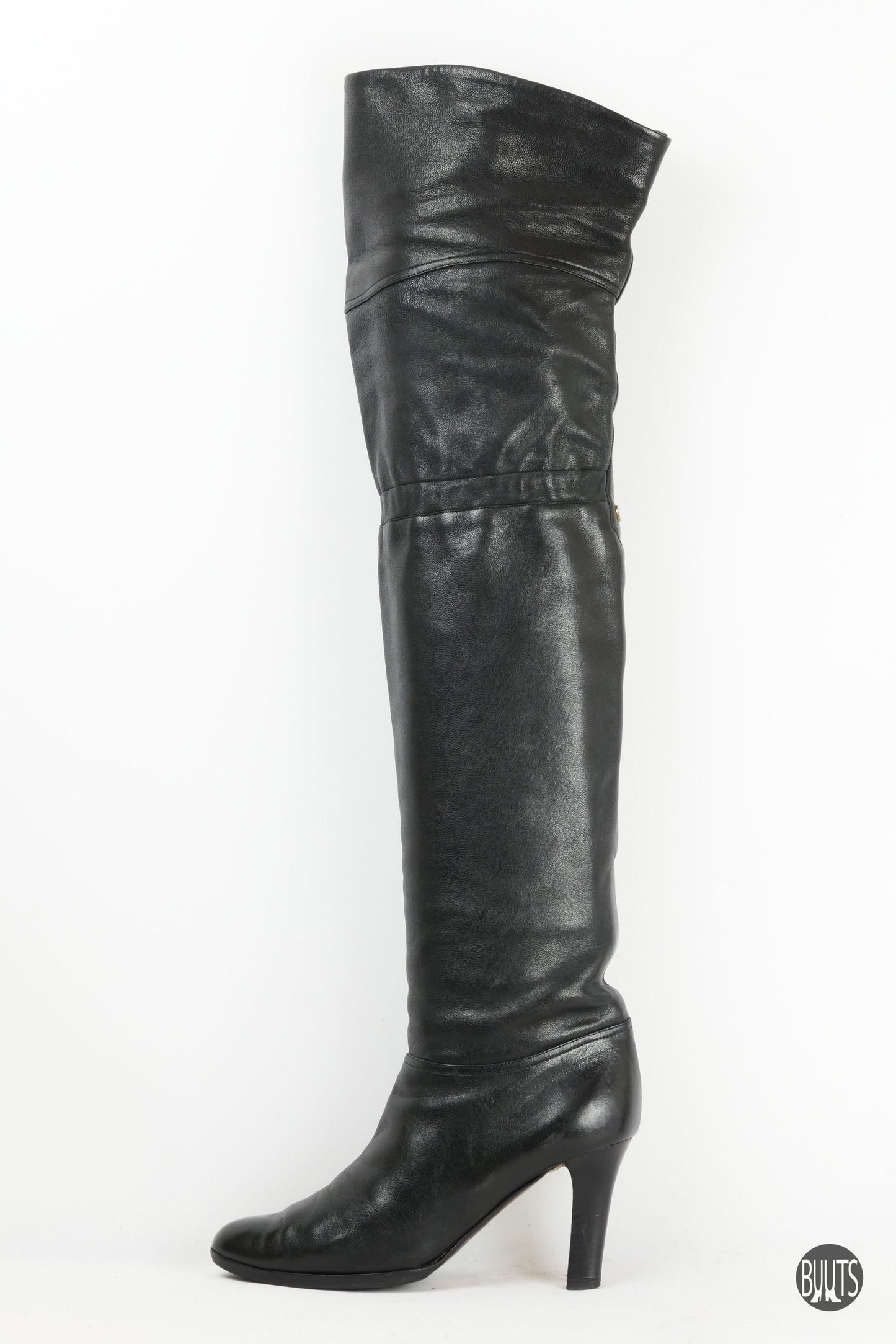 BUUTS Jimmy Choo Overknees Leder schwarz 221019-1