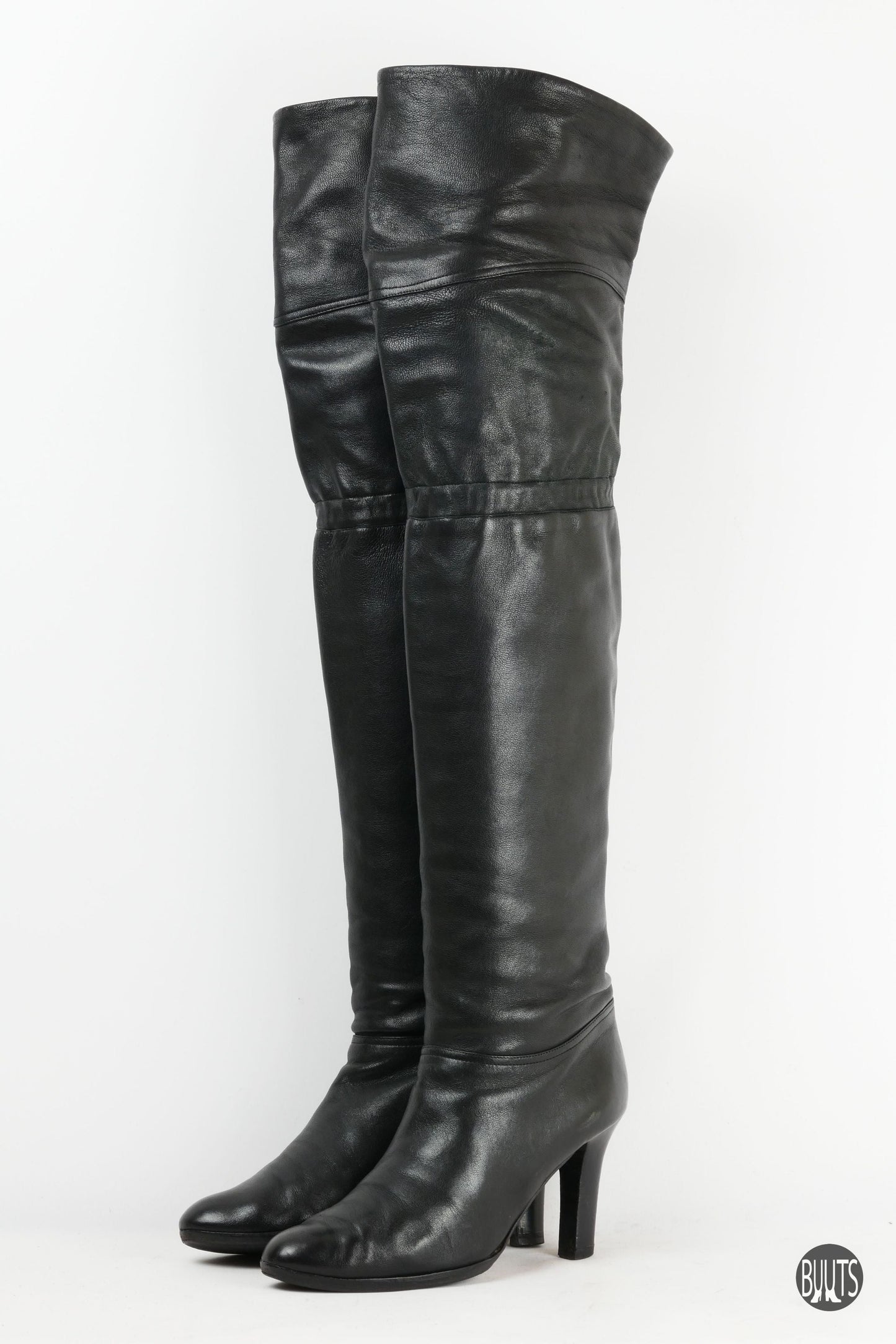 BUUTS Jimmy Choo Overknees Leder schwarz 221019-2