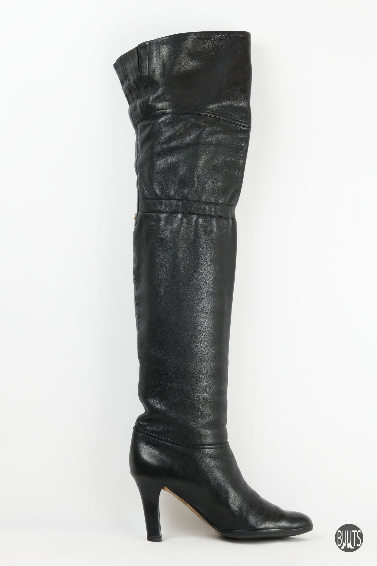 BUUTS Jimmy Choo Overknees Leder schwarz 221019-3