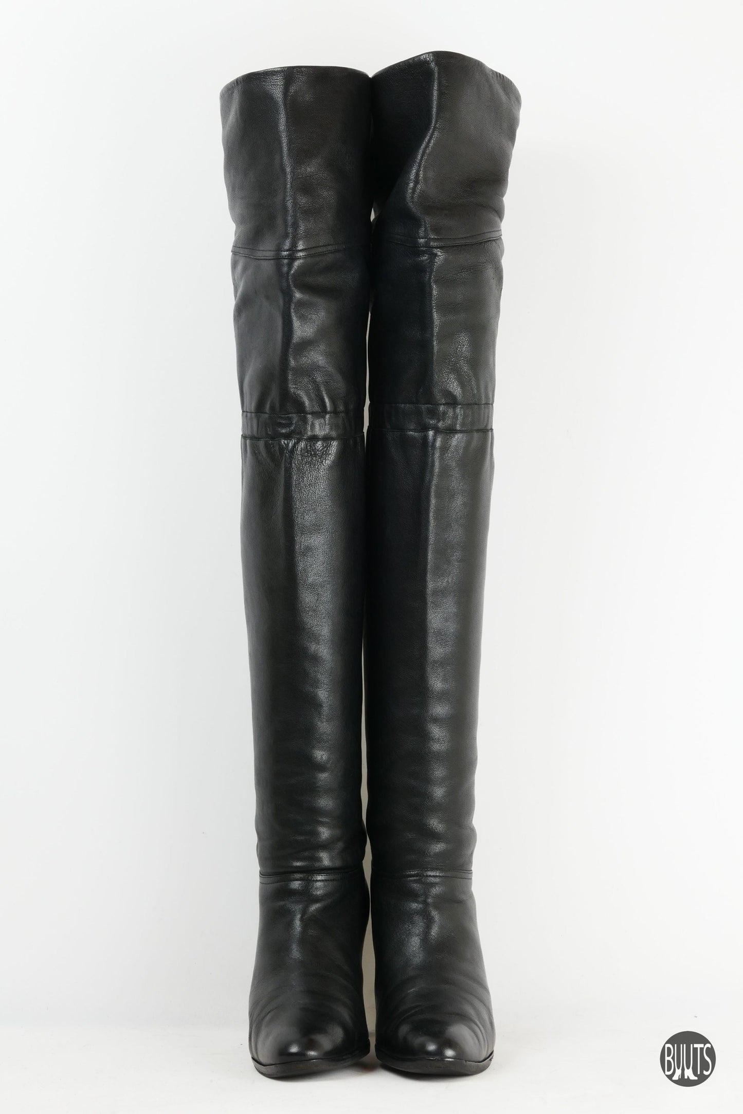 BUUTS Jimmy Choo Overknees Leder schwarz 221019-5