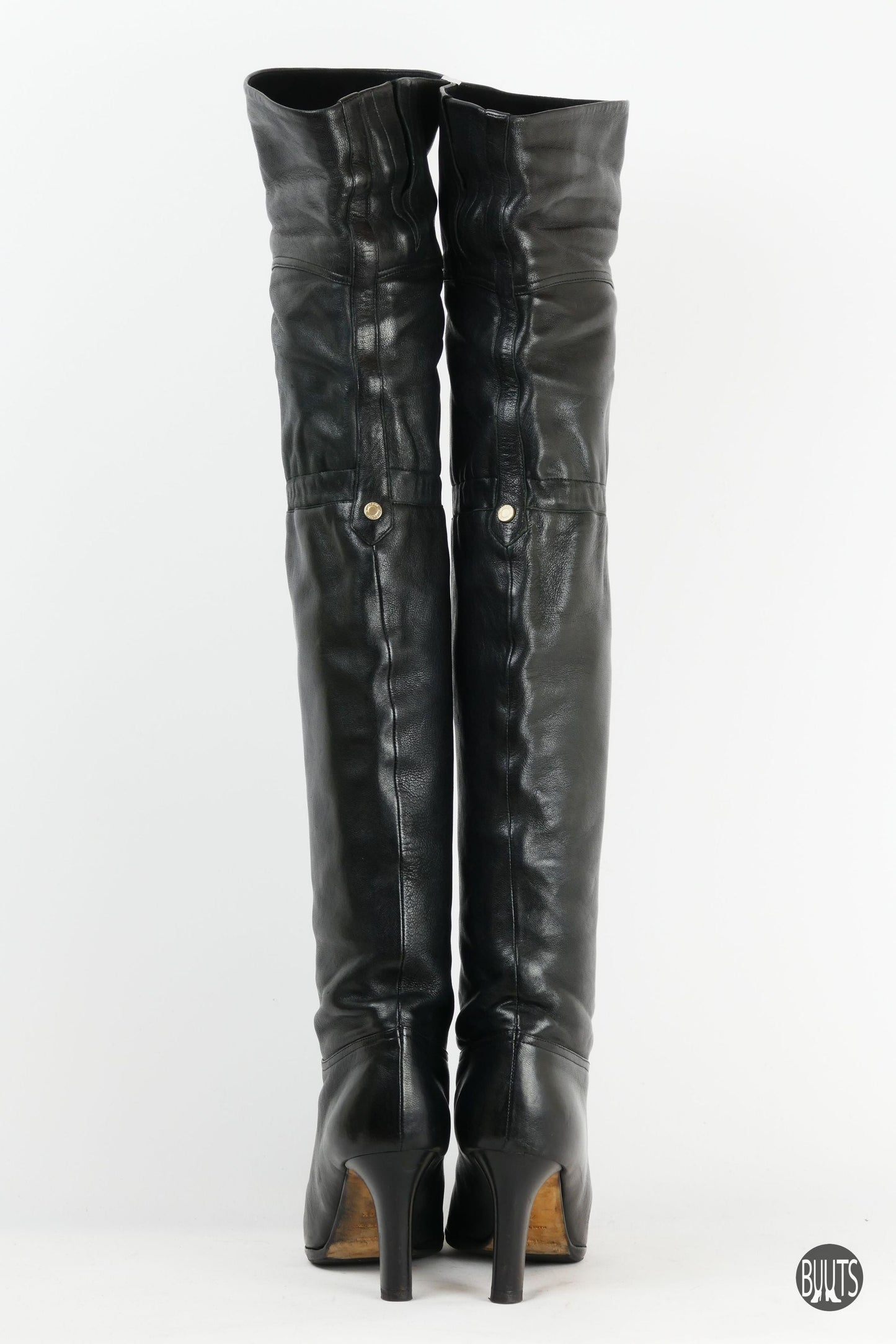 BUUTS Jimmy Choo Overknees Leder schwarz 221019-6