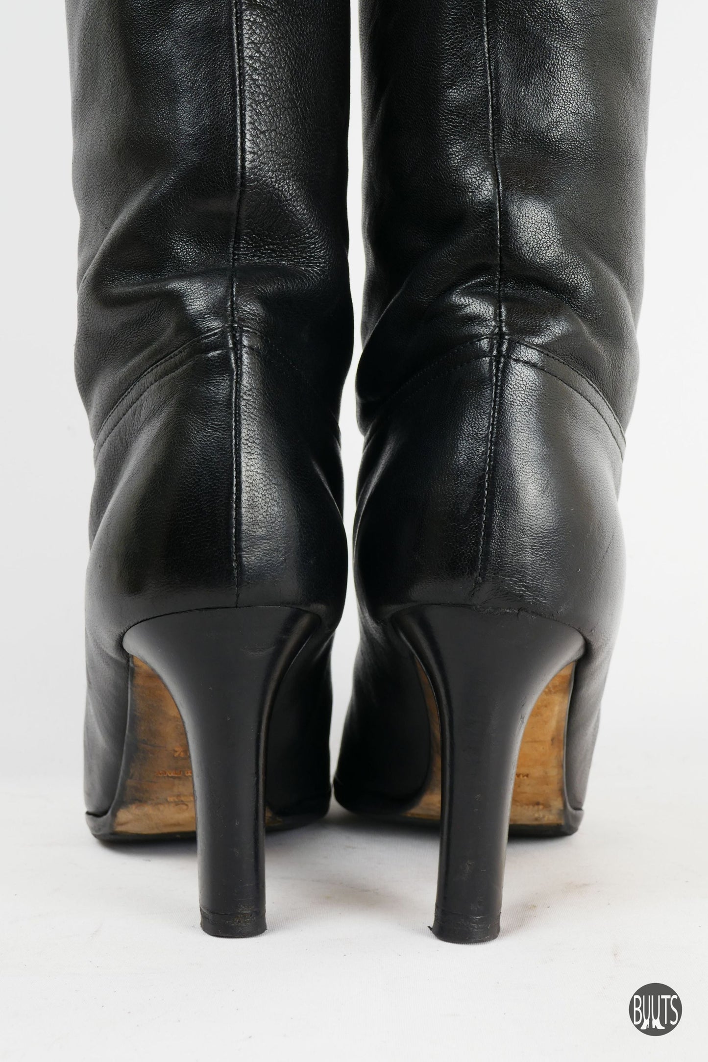 BUUTS Jimmy Choo Overknees Leder schwarz 221019-7
