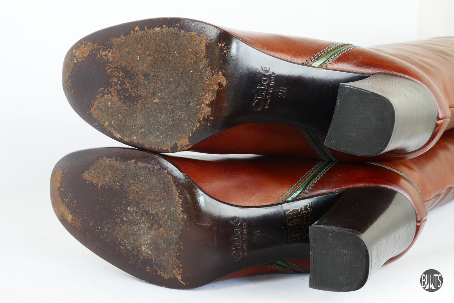 BUUTS Chloé Overknees Leder cognac 221023-10