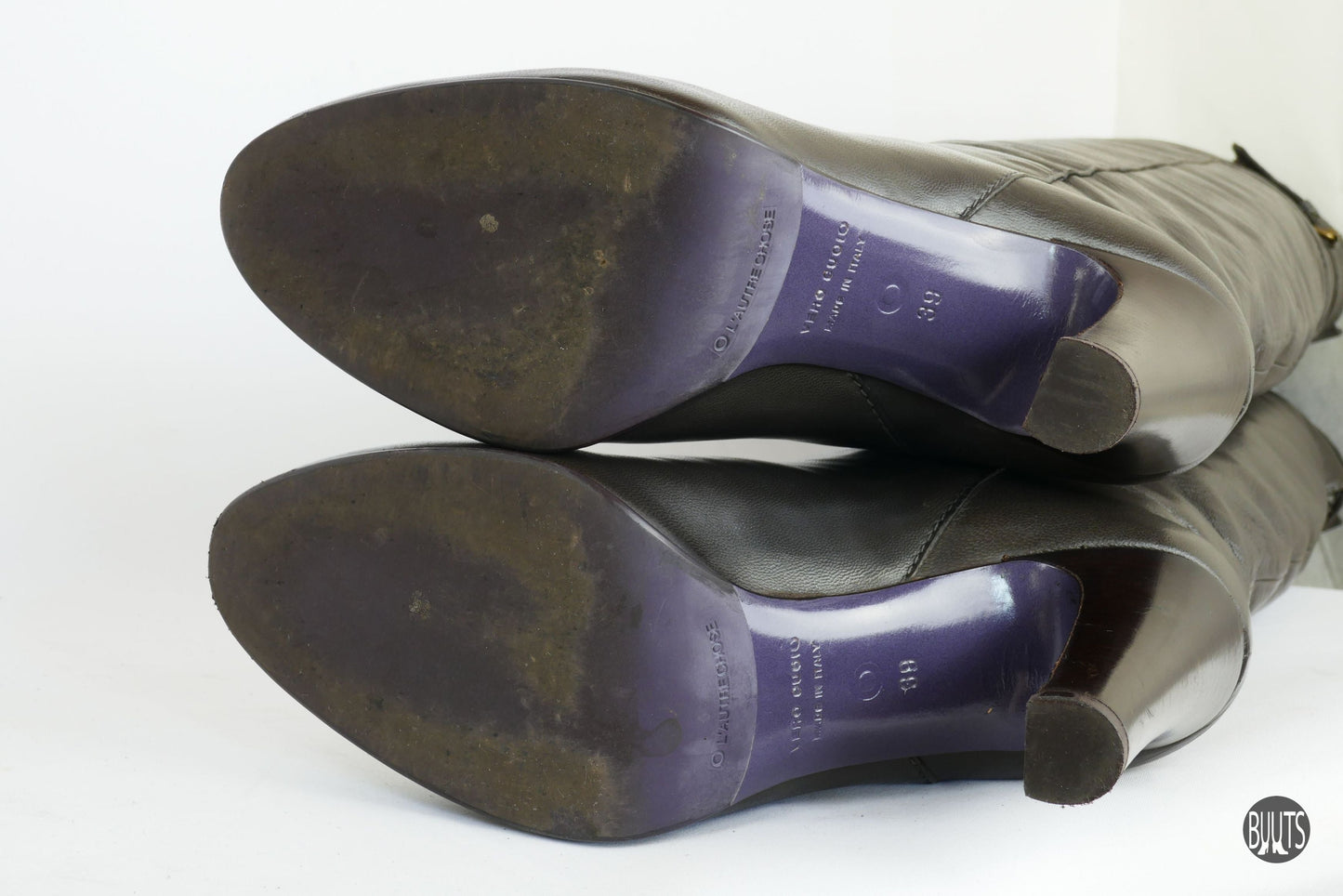 BUUTS L'Autre Chose Overknees Leder grau 221024-11