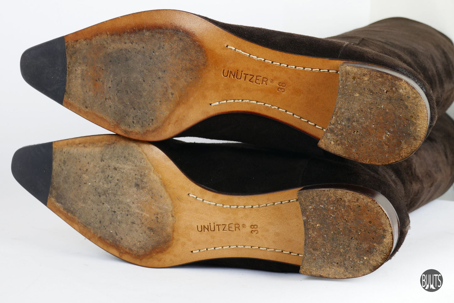 BUUTS Unützer Overknees Wildleder dunkelbraun 221034-10