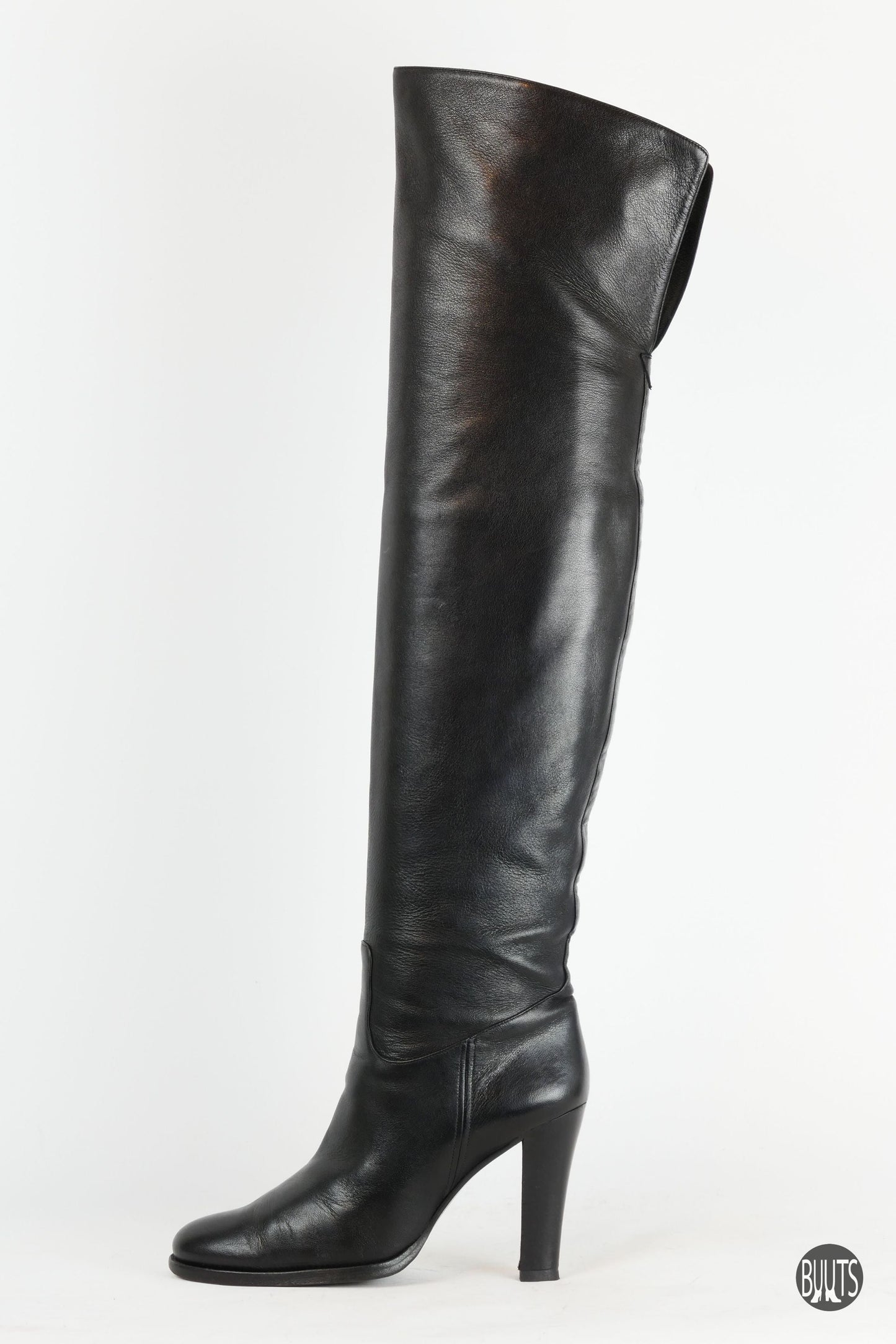 BUUTS Ralph Lauren Overknees Leder schwarz 221039-1
