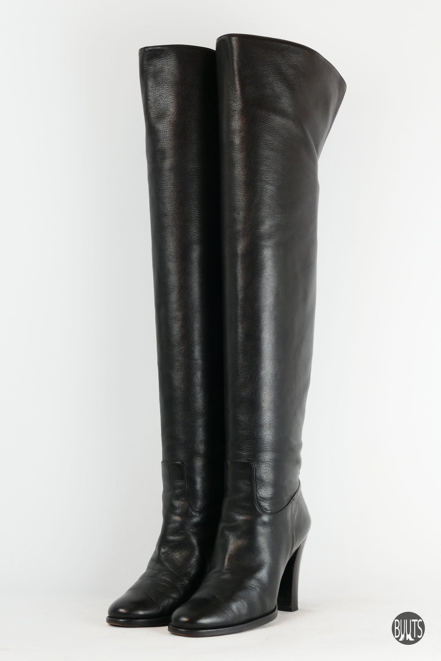 BUUTS Ralph Lauren Overknees Leder schwarz 221039-2