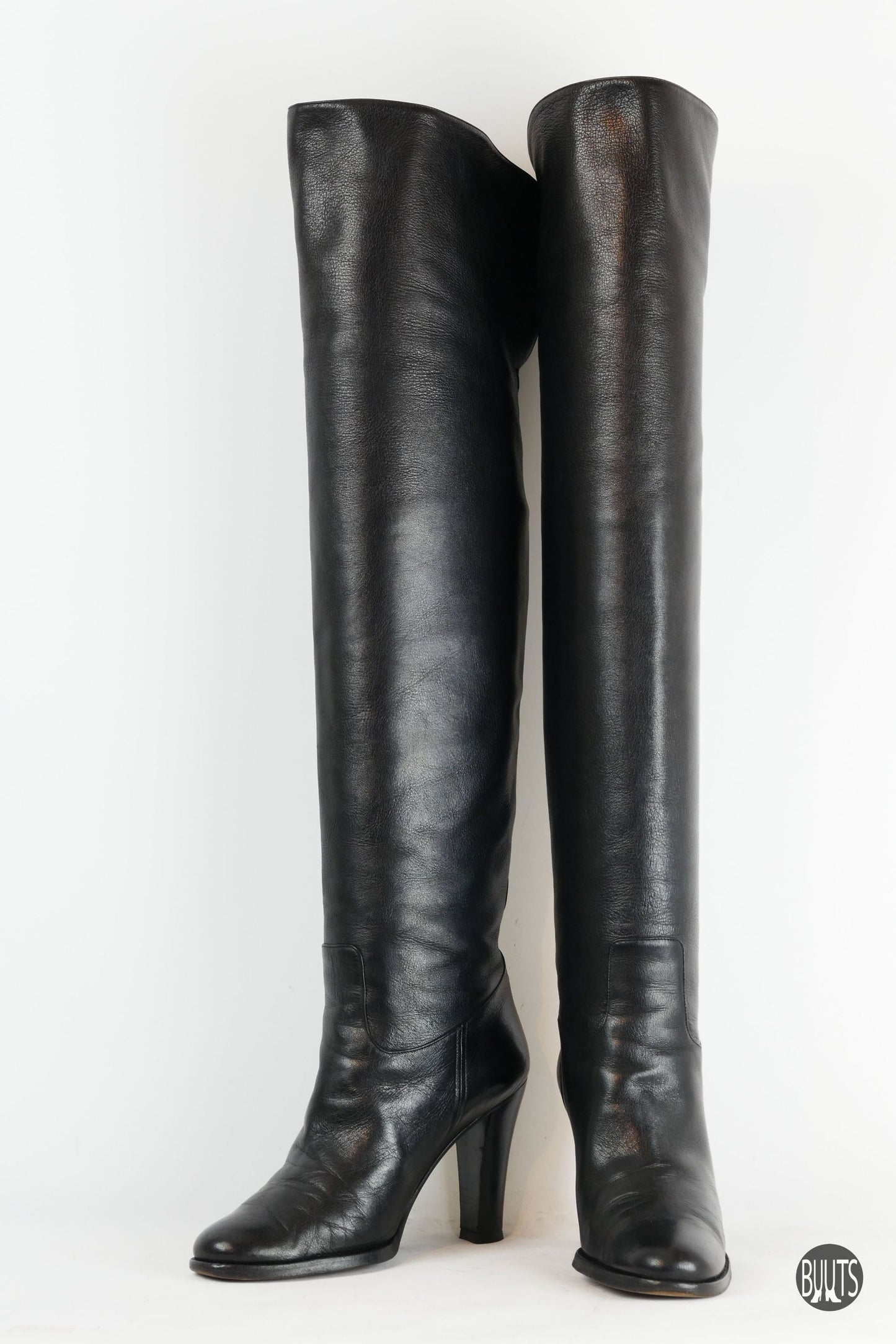 BUUTS Ralph Lauren Overknees Leder schwarz 221039-4