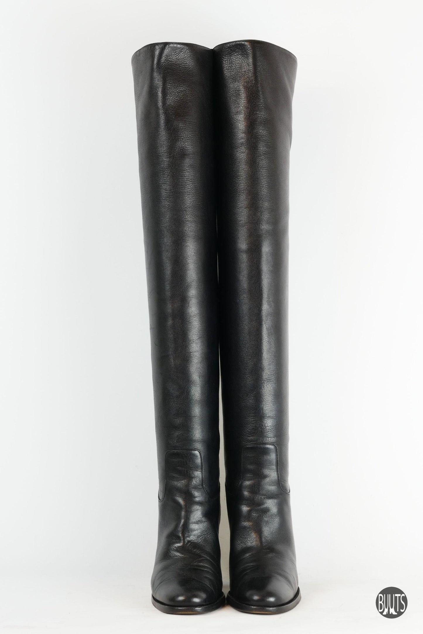 BUUTS Ralph Lauren Overknees Leder schwarz 221039-5