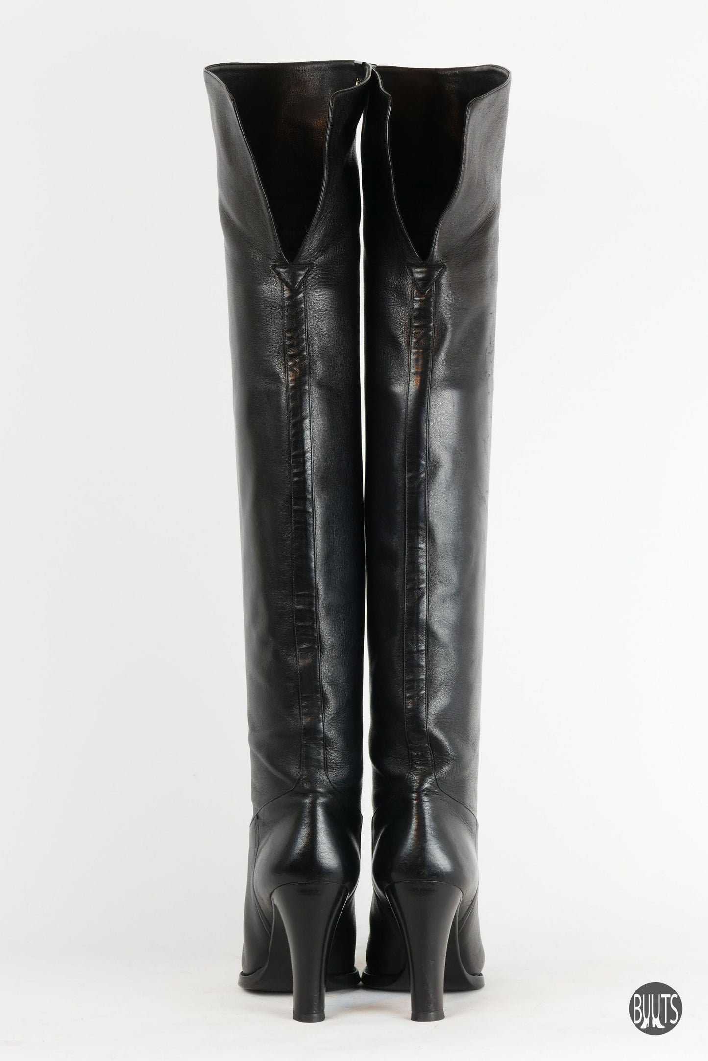 BUUTS Ralph Lauren Overknees Leder schwarz 221039-6