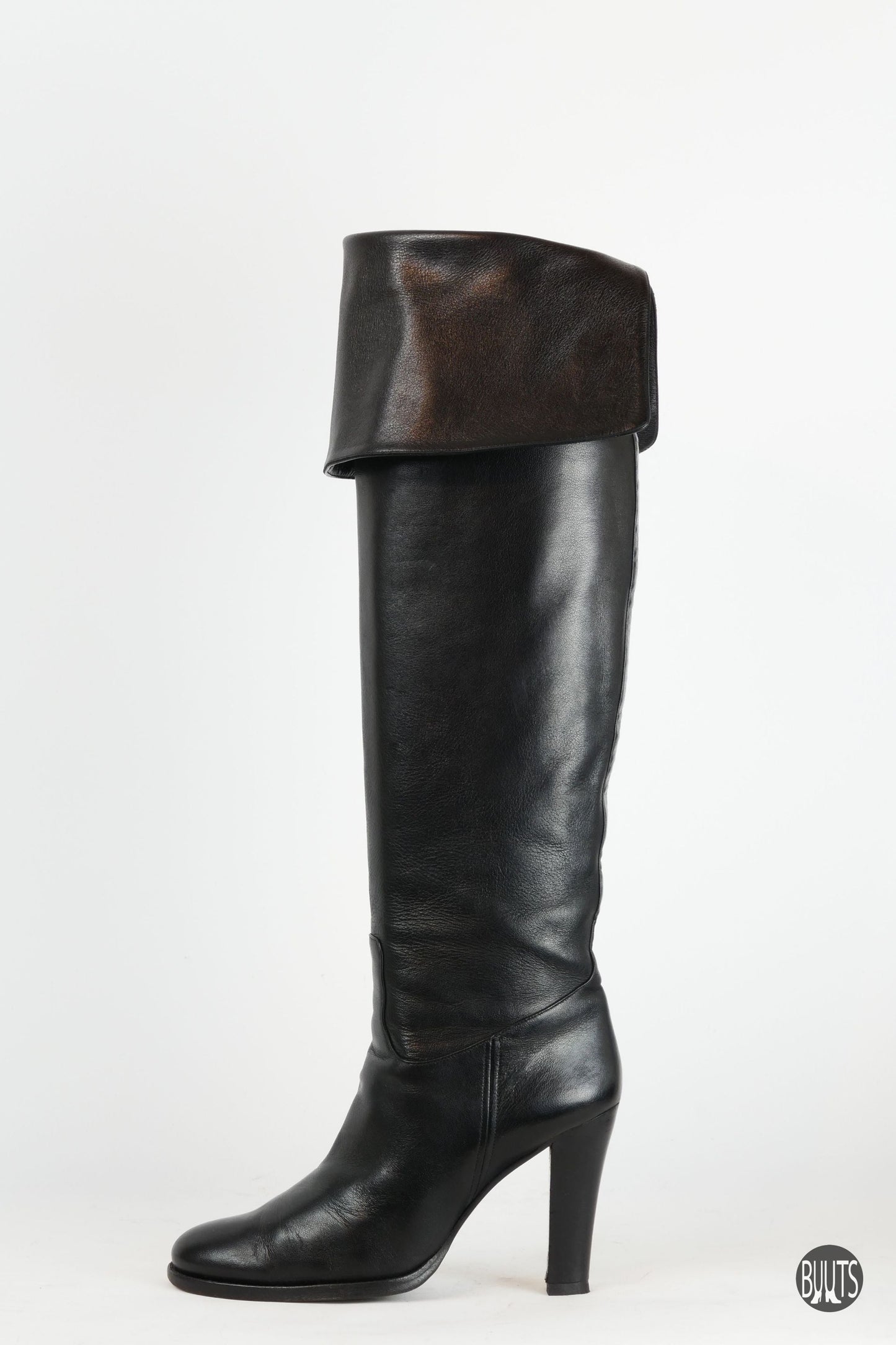 BUUTS Ralph Lauren Overknees Leder schwarz 221039-8