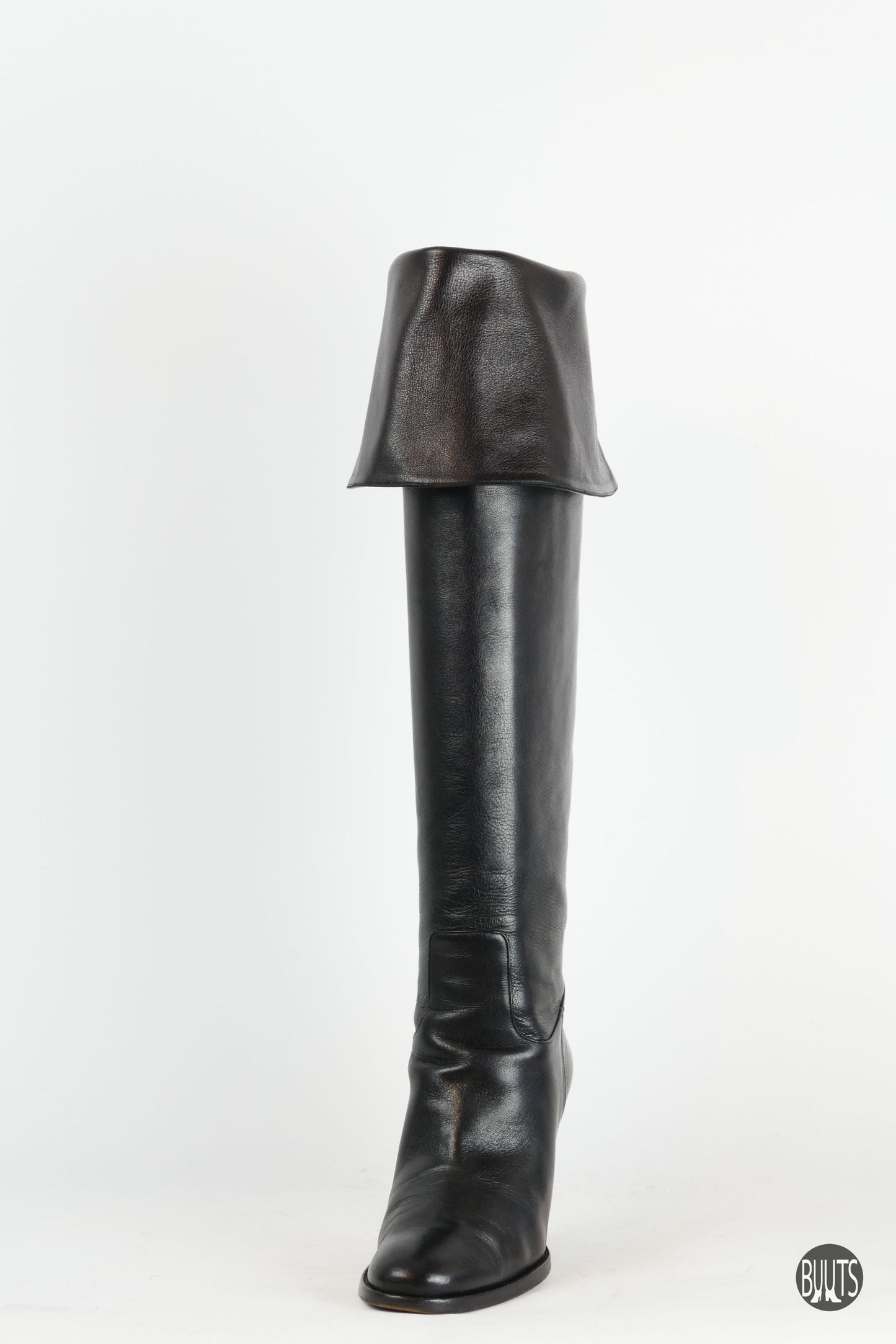 BUUTS Ralph Lauren Overknees Leder schwarz 221039-9