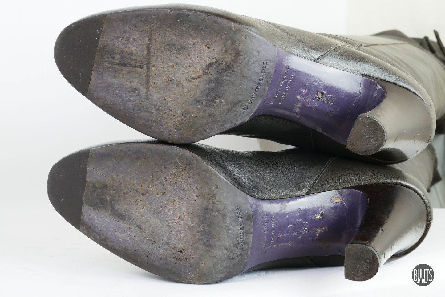 BUUTS L'Autre Chose Overknees Leder grau 222004-11