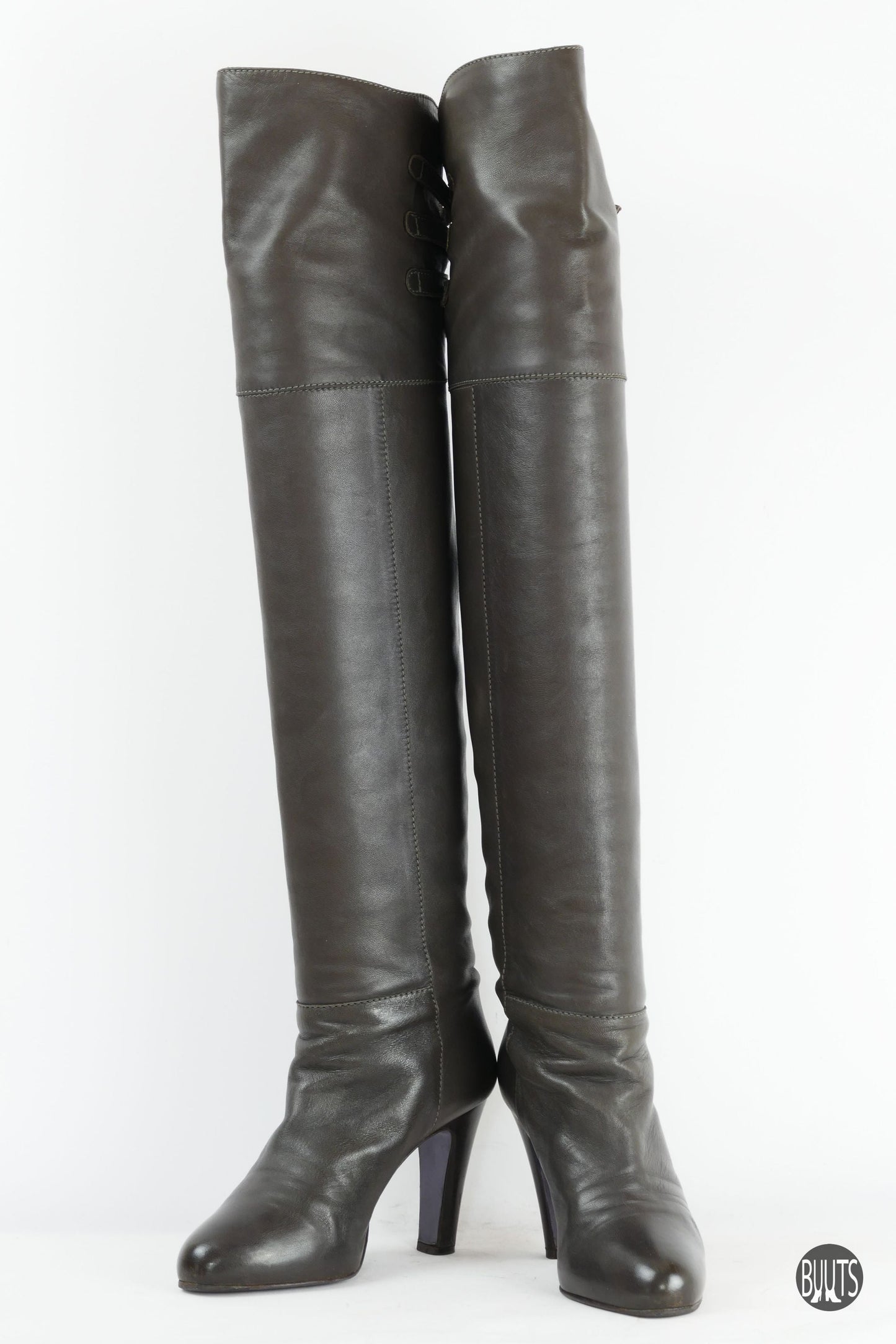 BUUTS L'Autre Chose Overknees Leder grau 222004-3