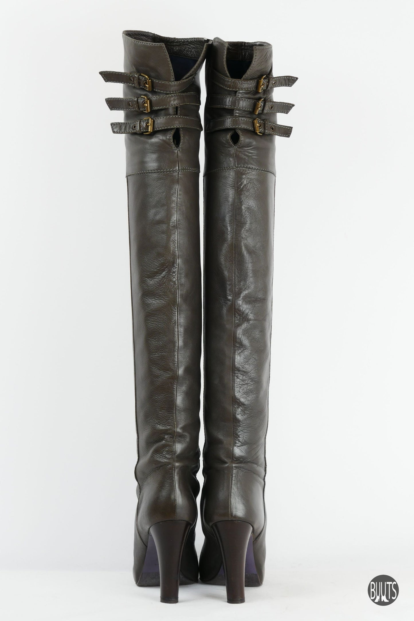 BUUTS L'Autre Chose Overknees Leder grau 222004-5