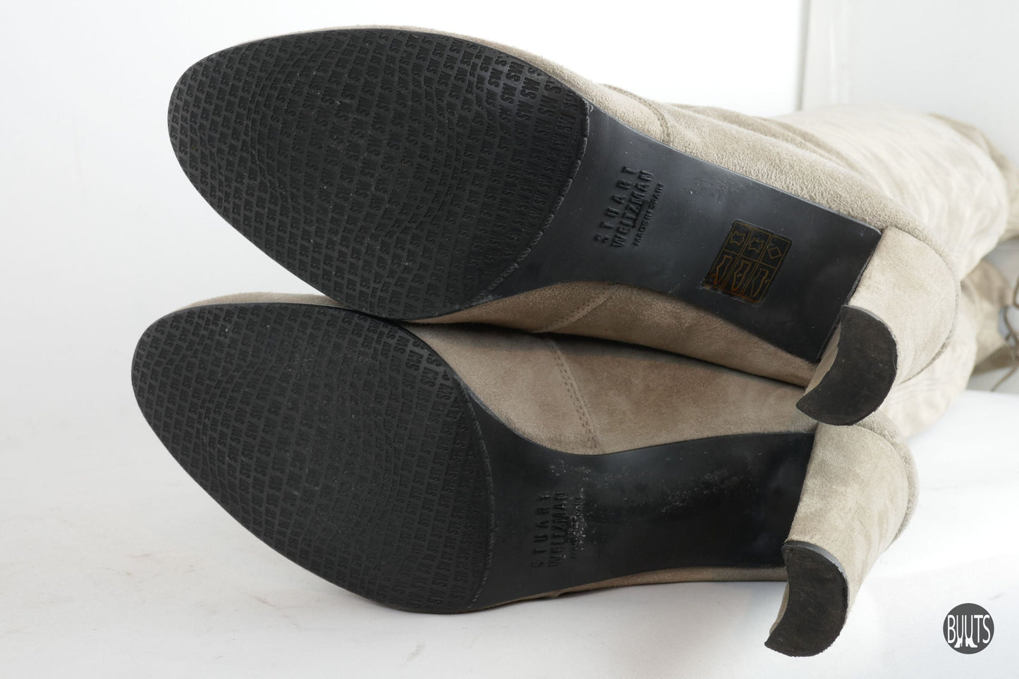 BUUTS Stuart Weitzmann Overknees Wildleder grau 222010-11