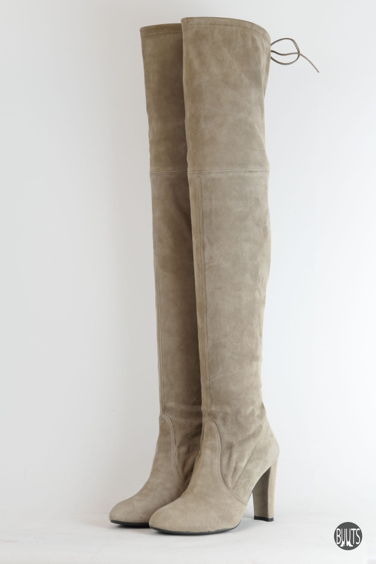 BUUTS Stuart Weitzmann Overknees Wildleder grau 222010-2