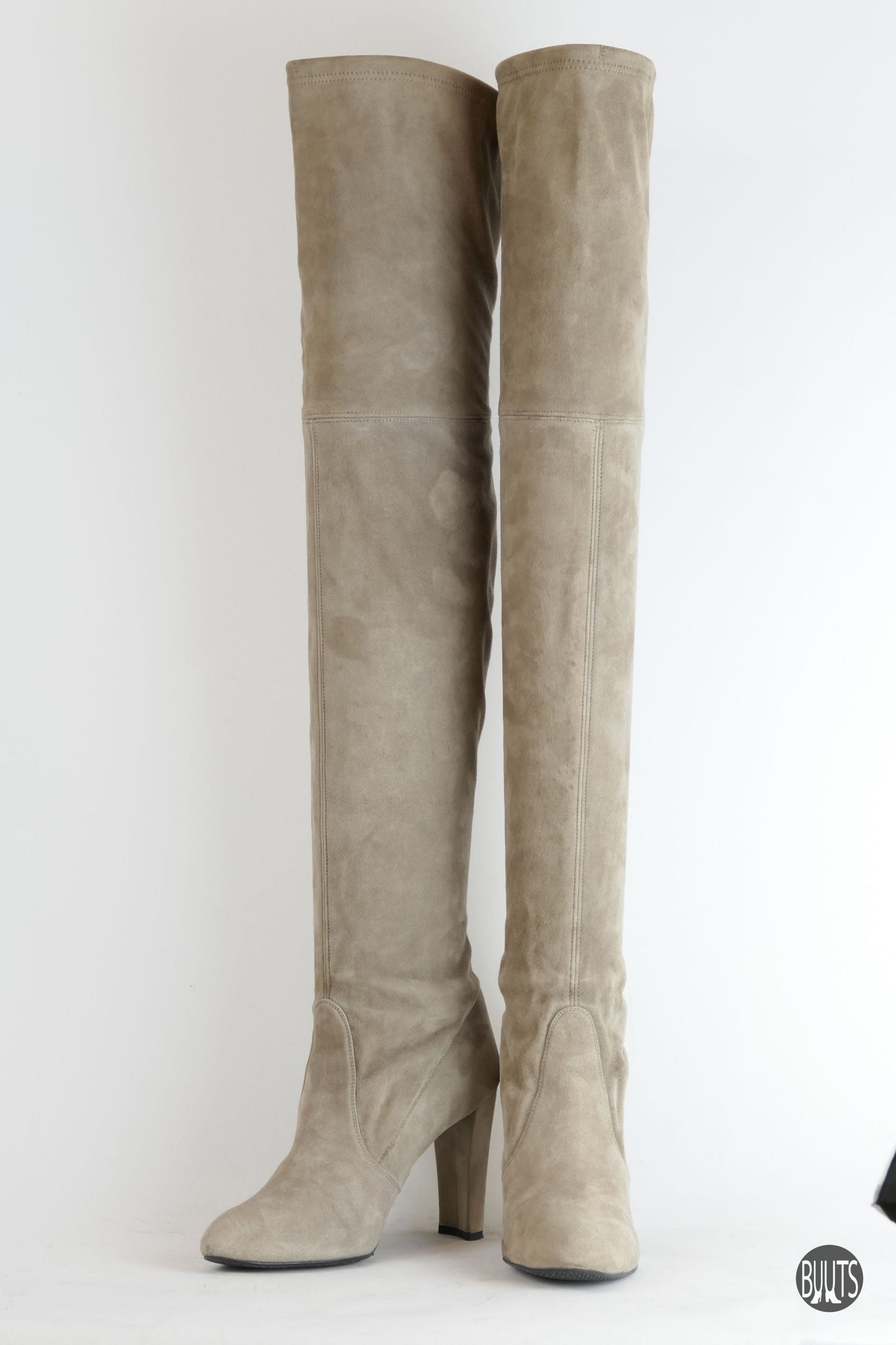 BUUTS Stuart Weitzmann Overknees Wildleder grau 222010-4
