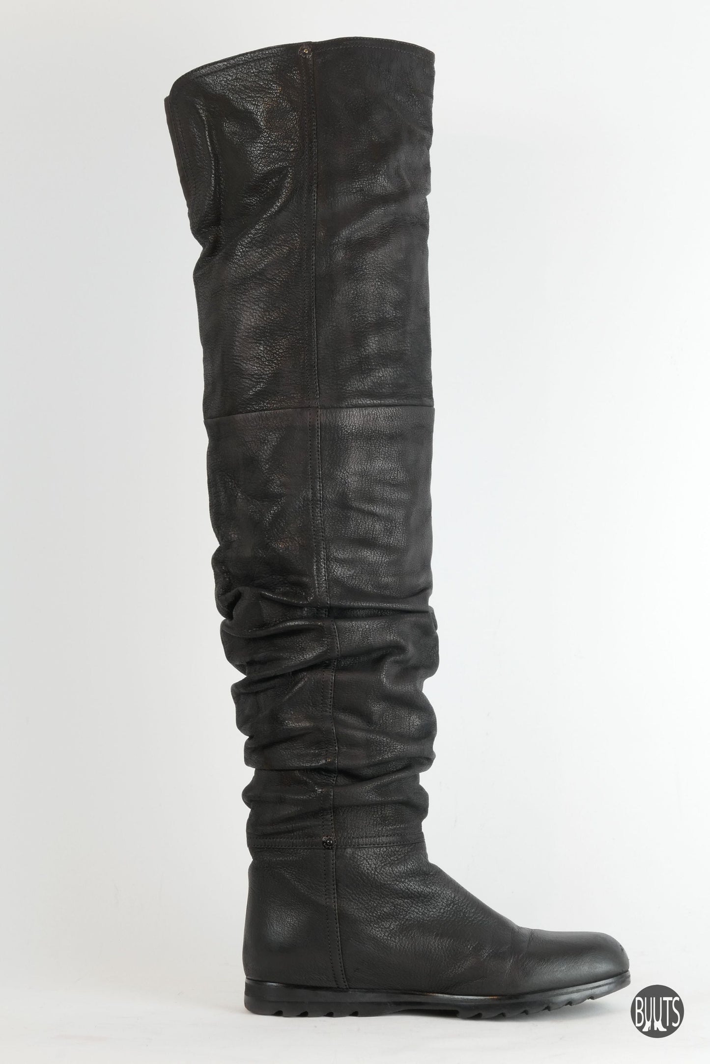 BUUTS Prada Overknees Leder dunkelbraun 222011-3