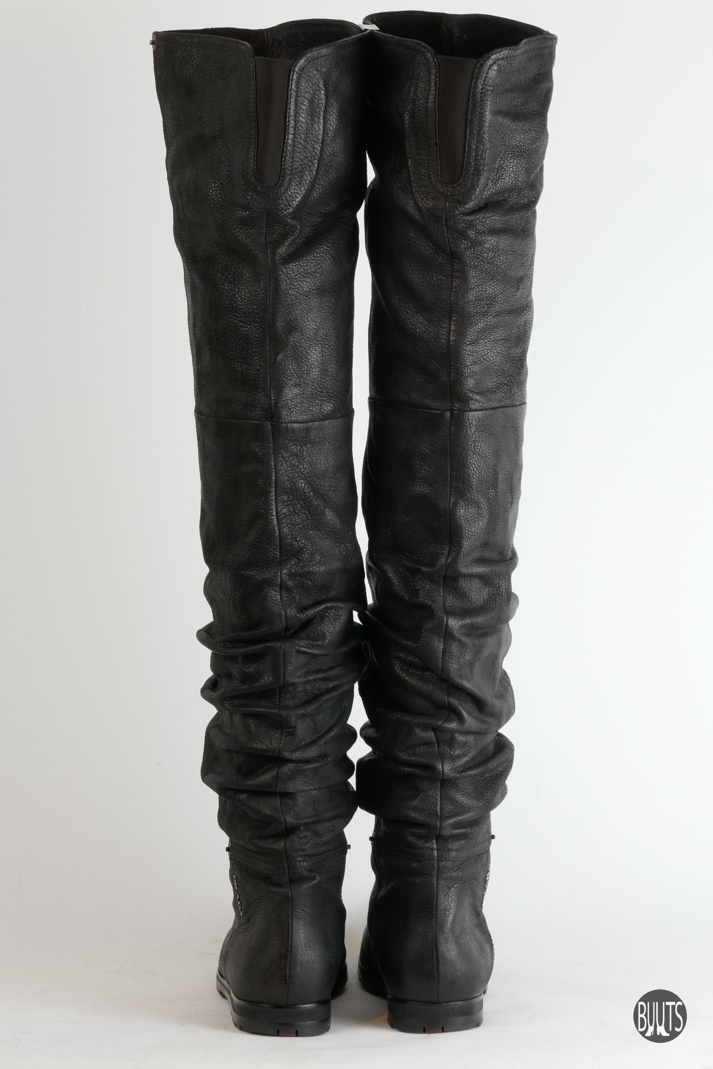 BUUTS Prada Overknees Leder dunkelbraun 222011-6